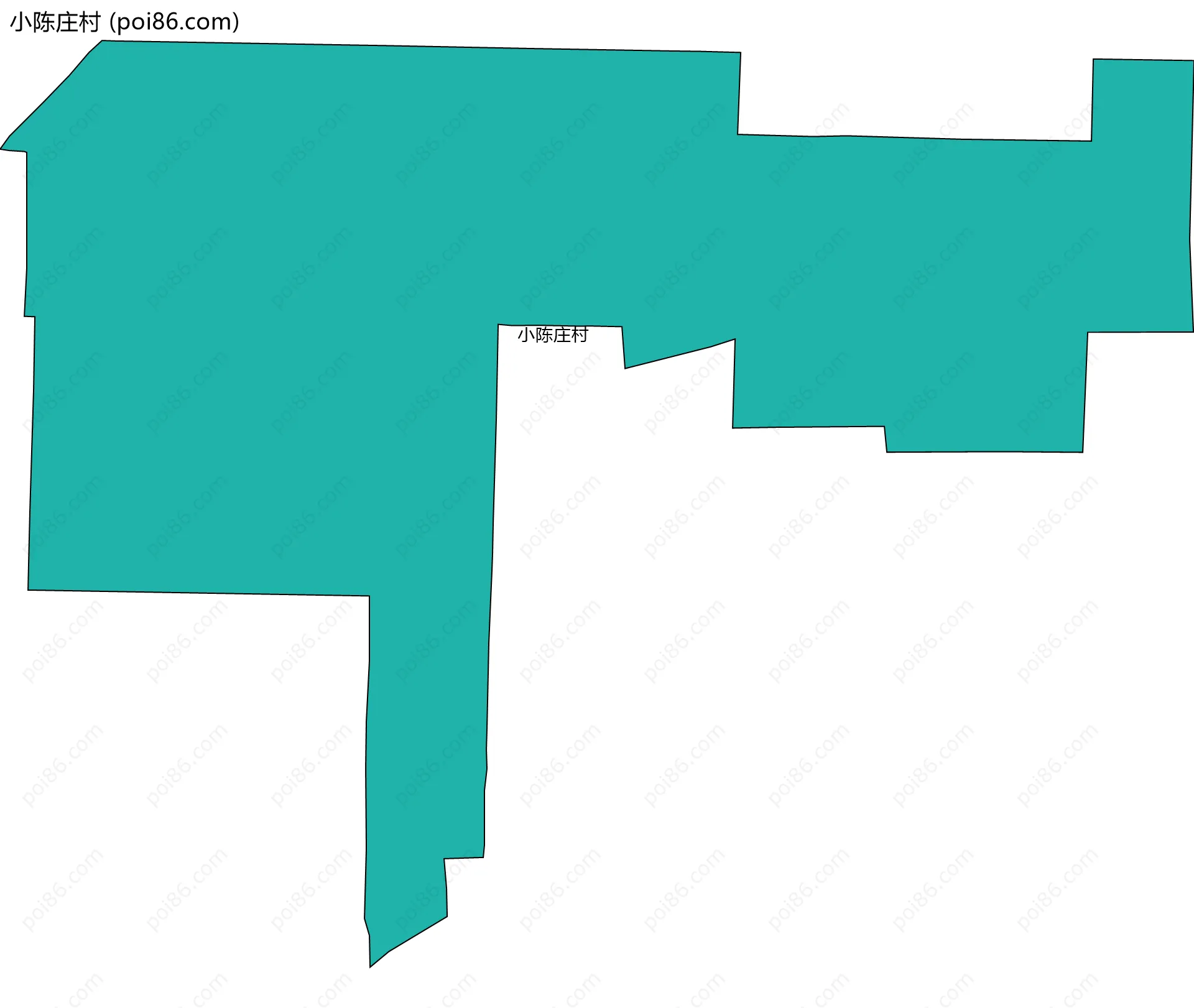 小陈庄村边界地图