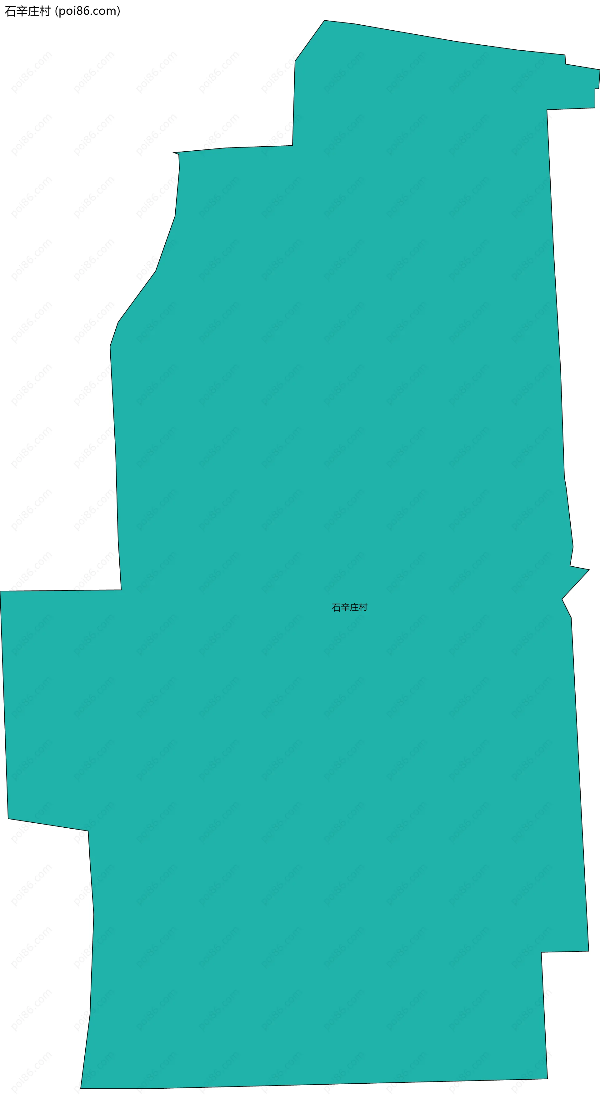 石辛庄村边界地图