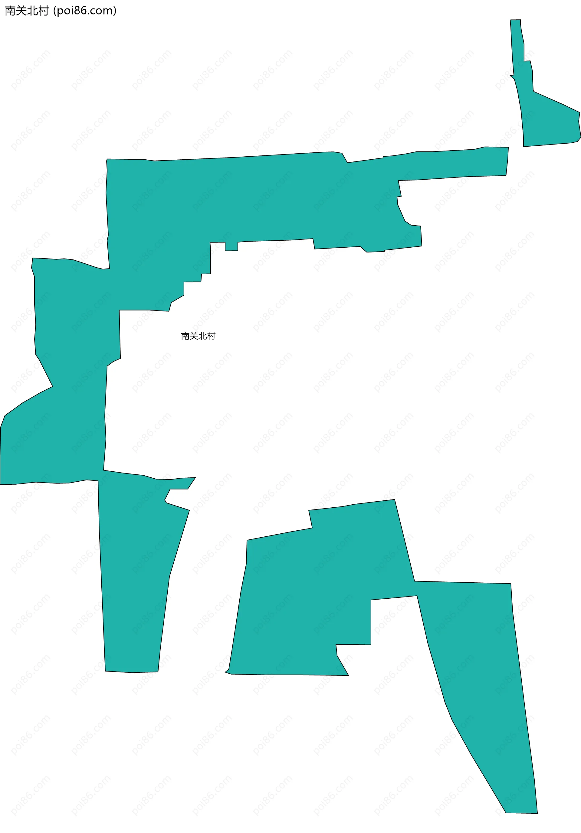 南关北村边界地图