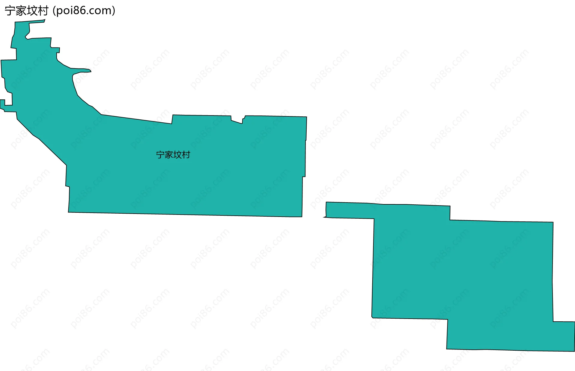 宁家坟村边界地图