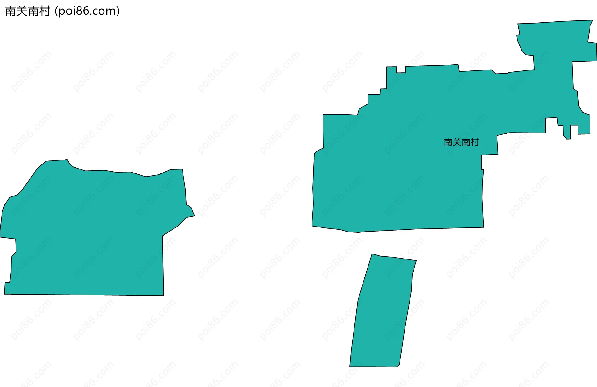 南关南村边界地图
