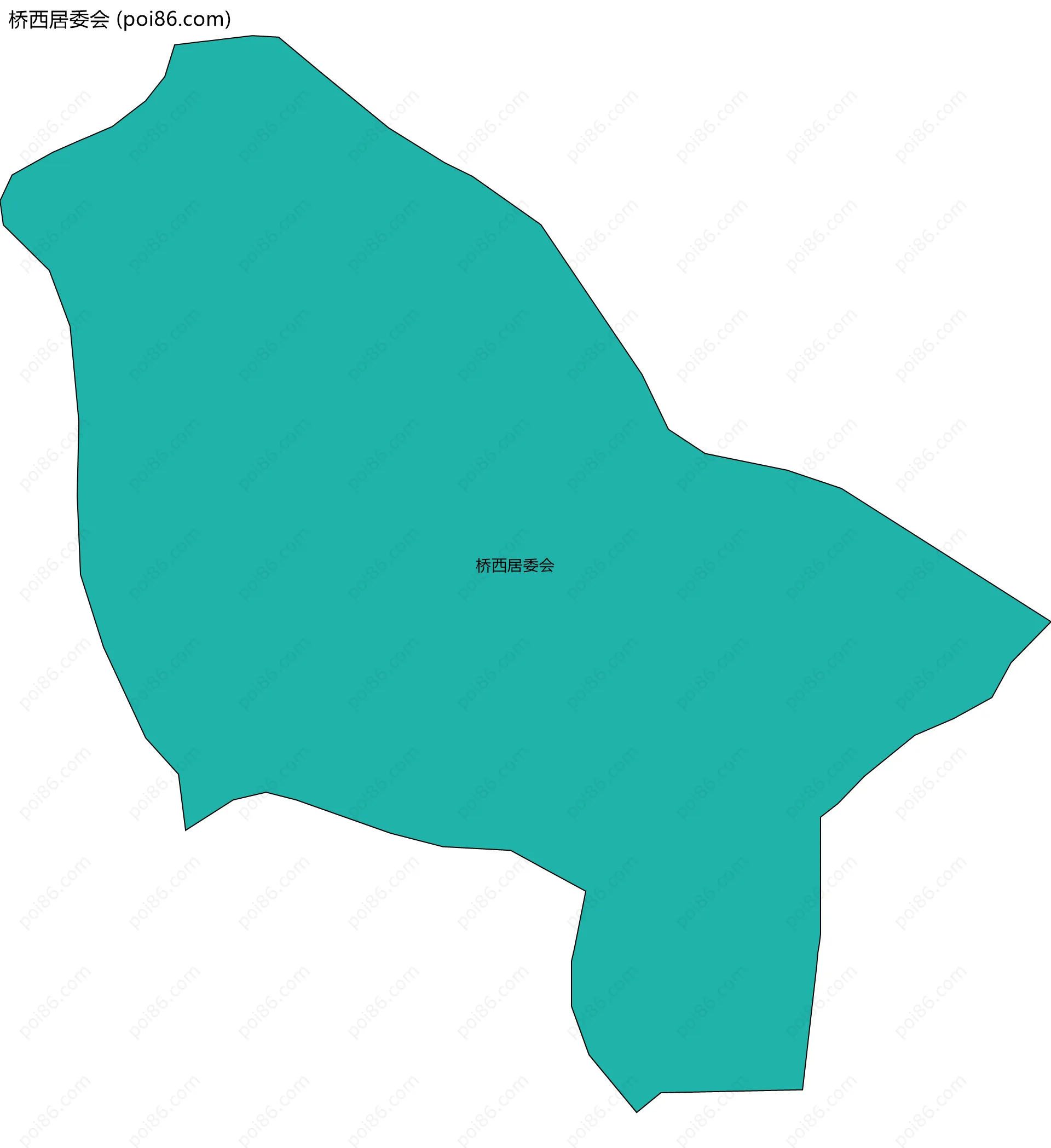 桥西居委会边界地图