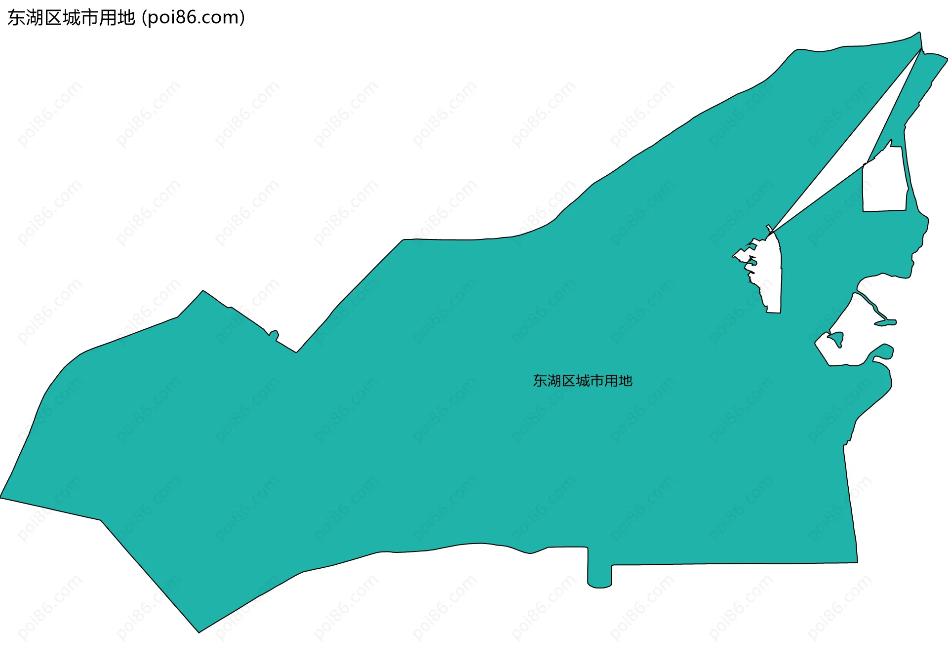 东湖区城市用地边界地图