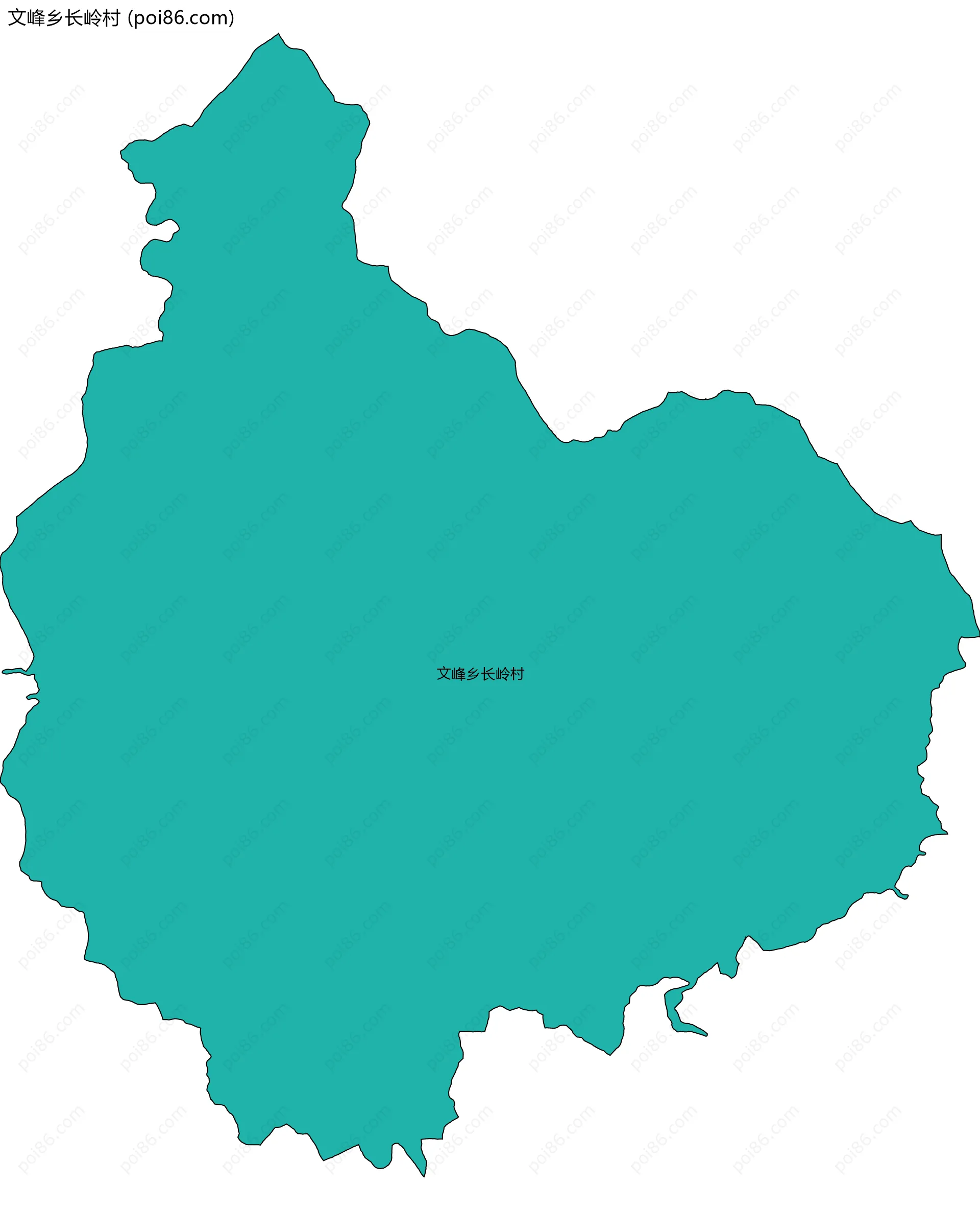 文峰乡长岭村边界地图