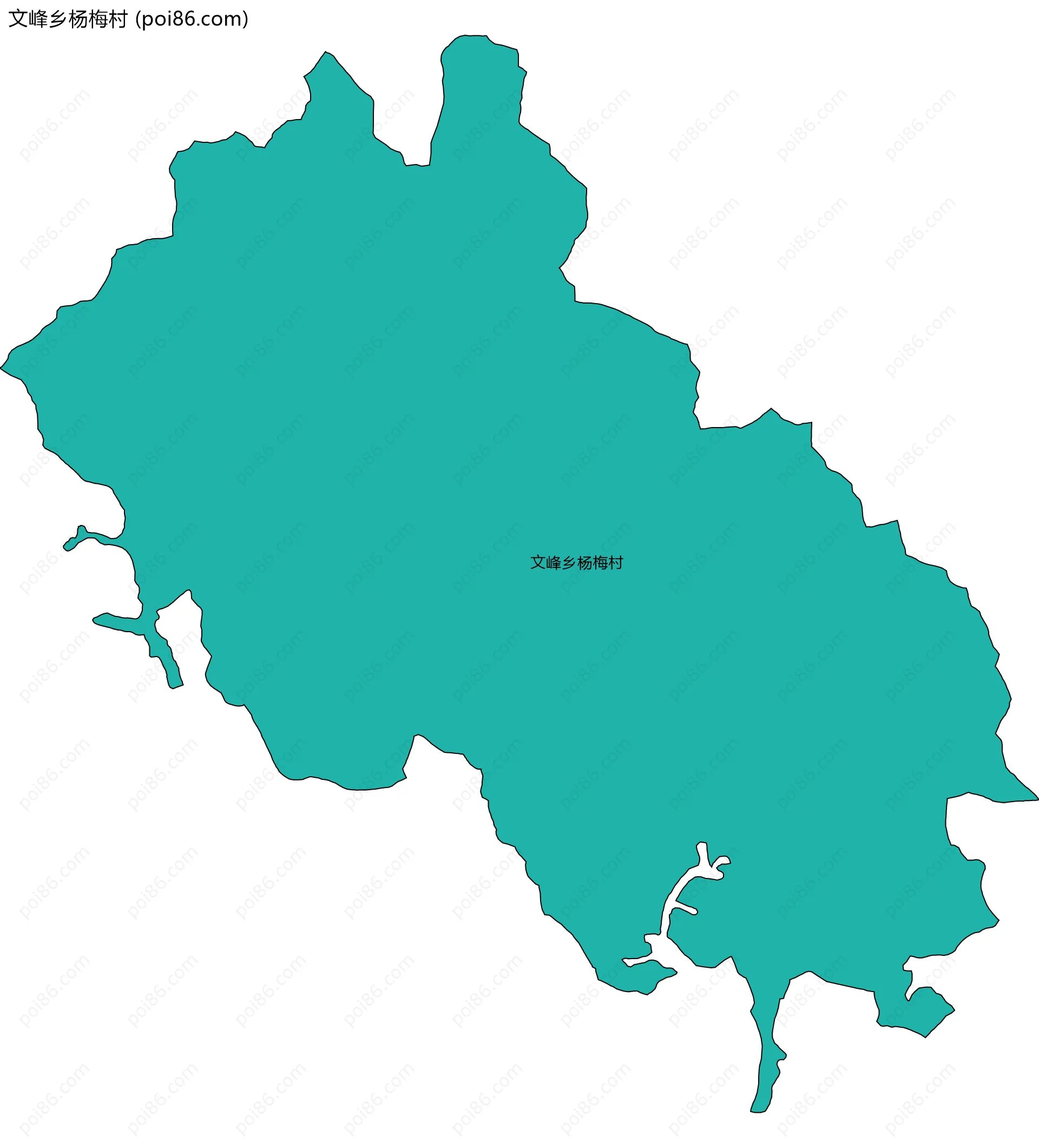 文峰乡杨梅村边界地图