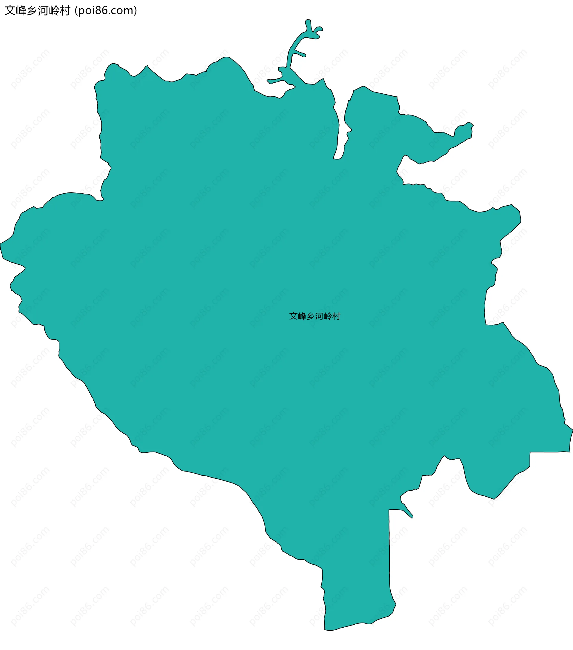 文峰乡河岭村边界地图