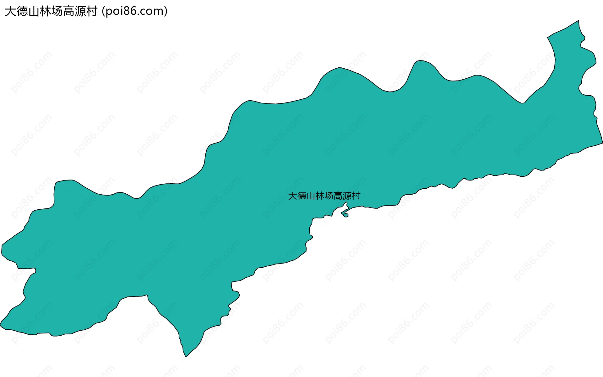 大德山林场高源村边界地图