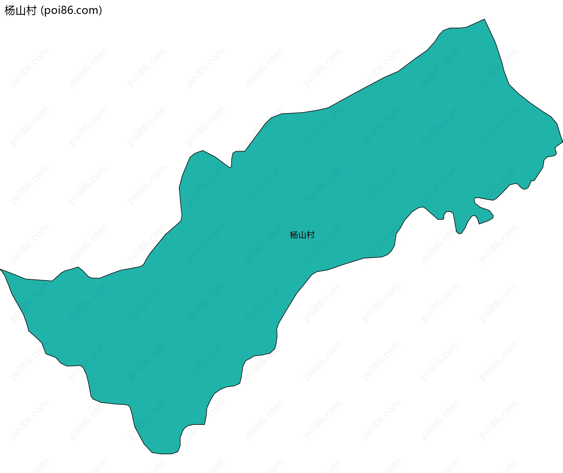 杨山村边界地图