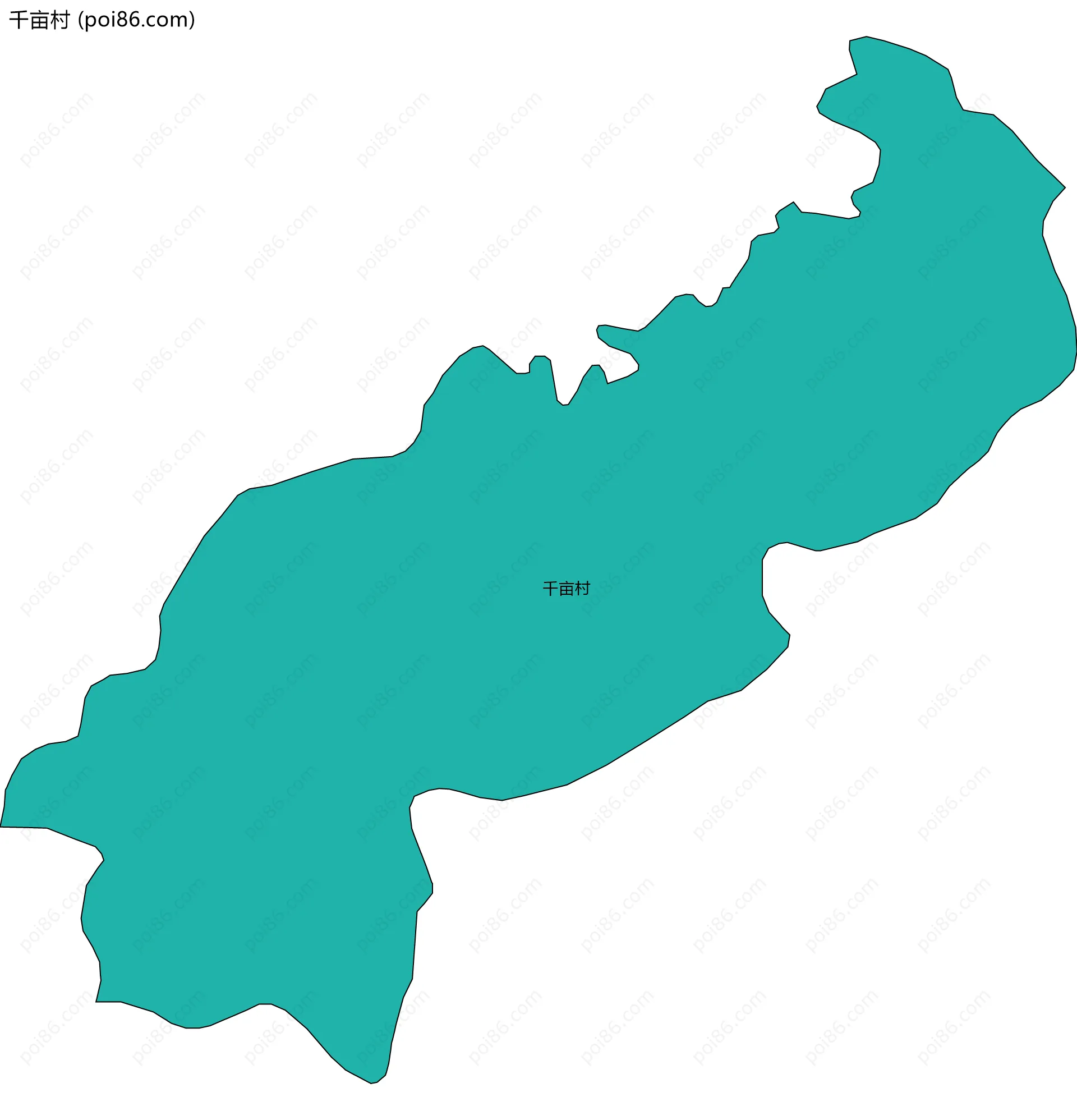 千亩村边界地图