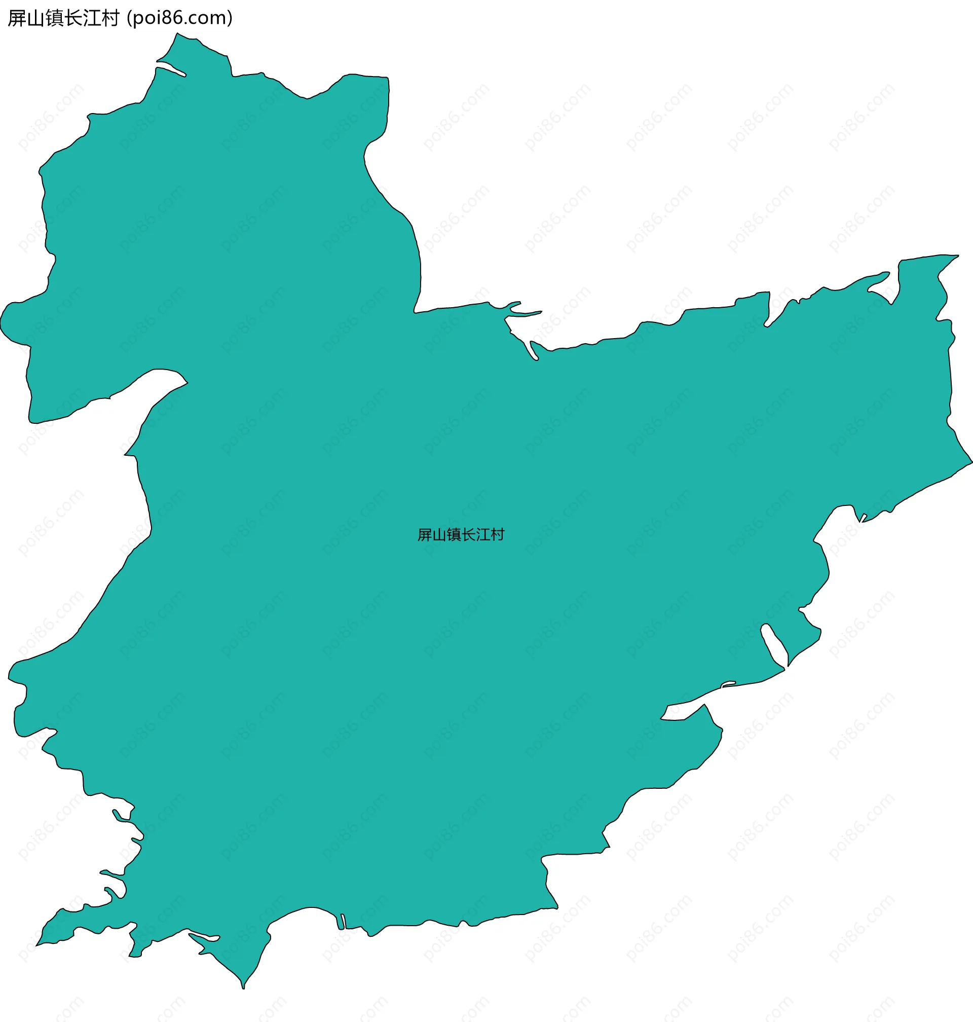 屏山镇长江村边界地图
