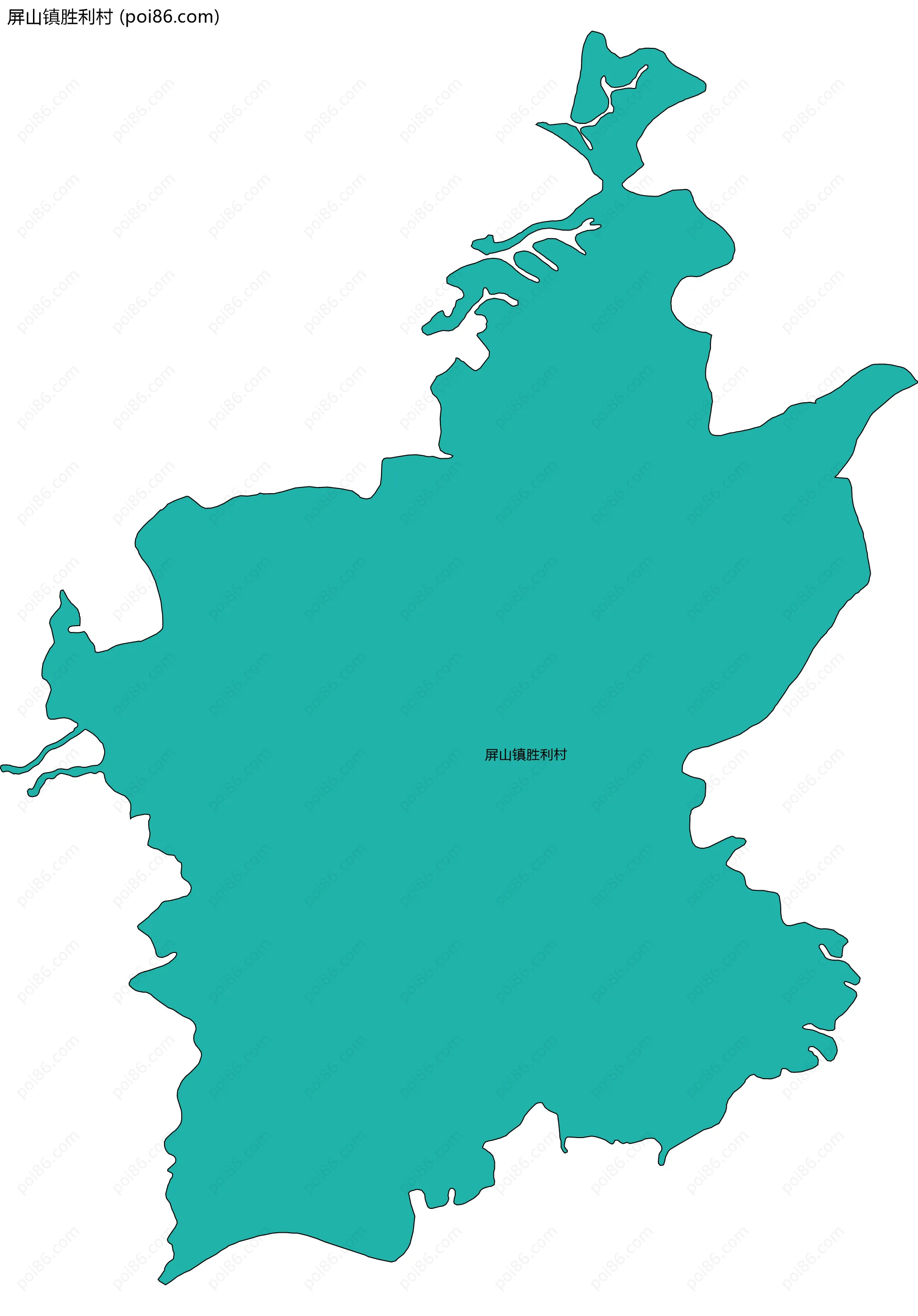 屏山镇胜利村边界地图