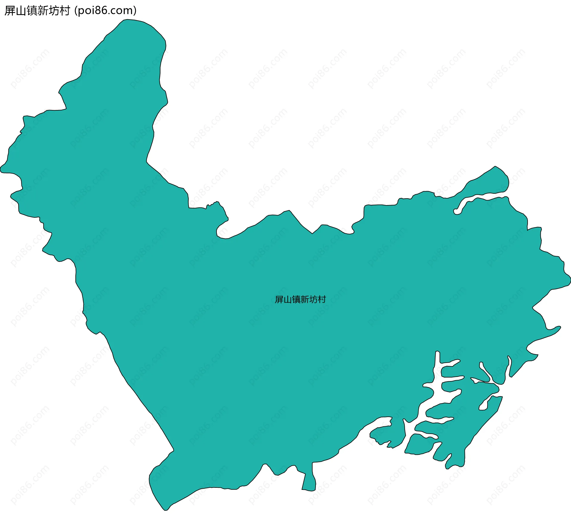 屏山镇新坊村边界地图