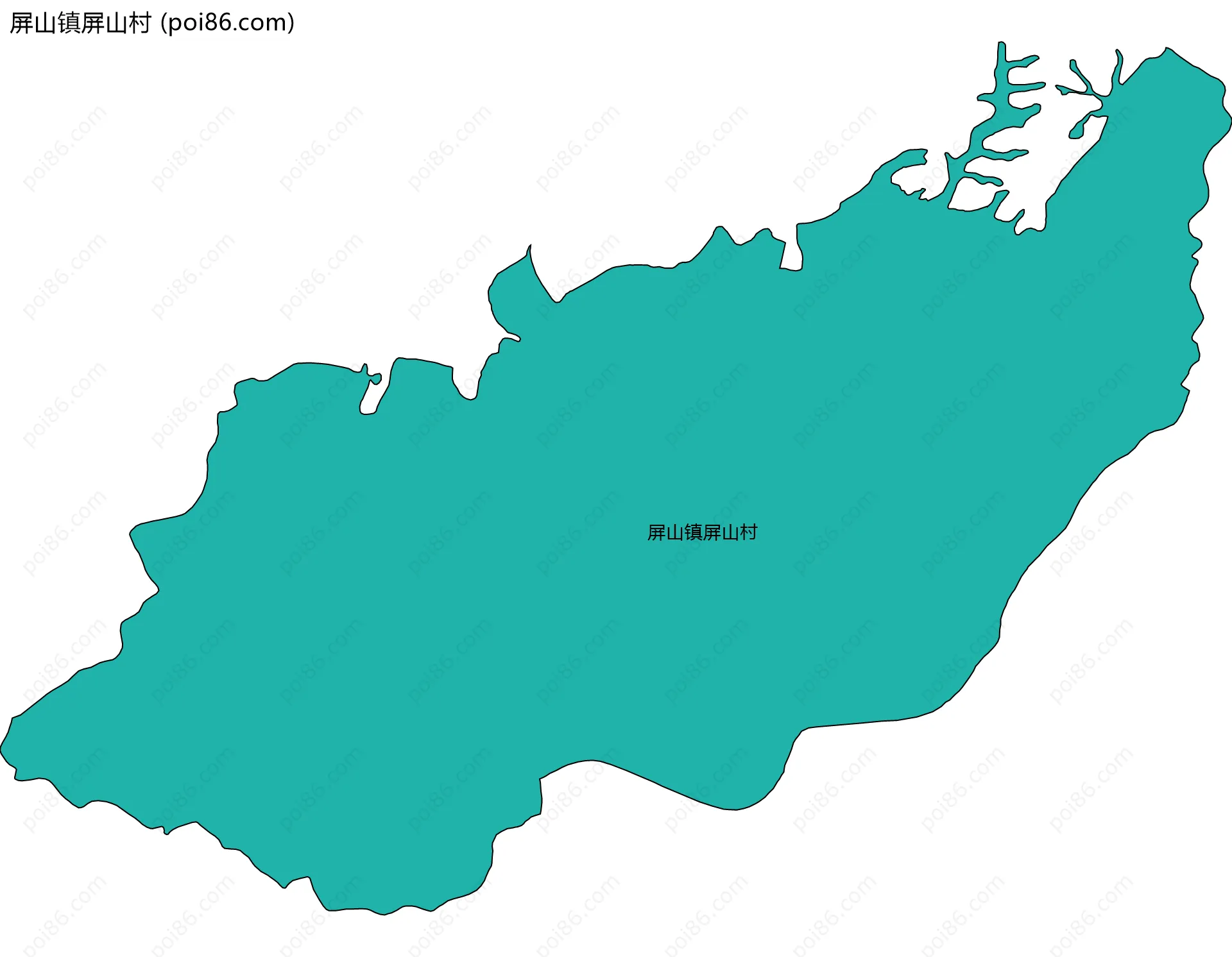 屏山镇屏山村边界地图