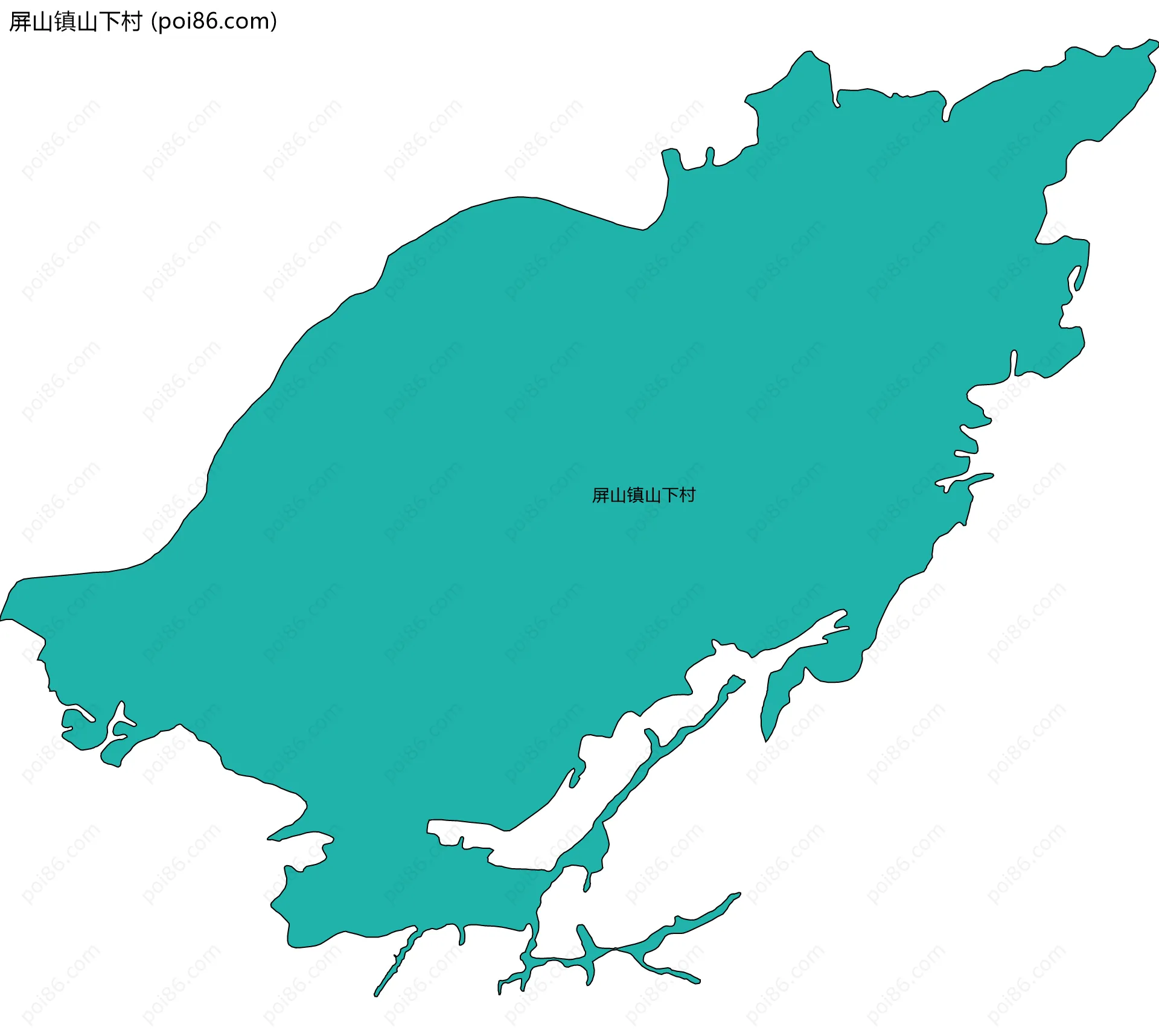 屏山镇山下村边界地图