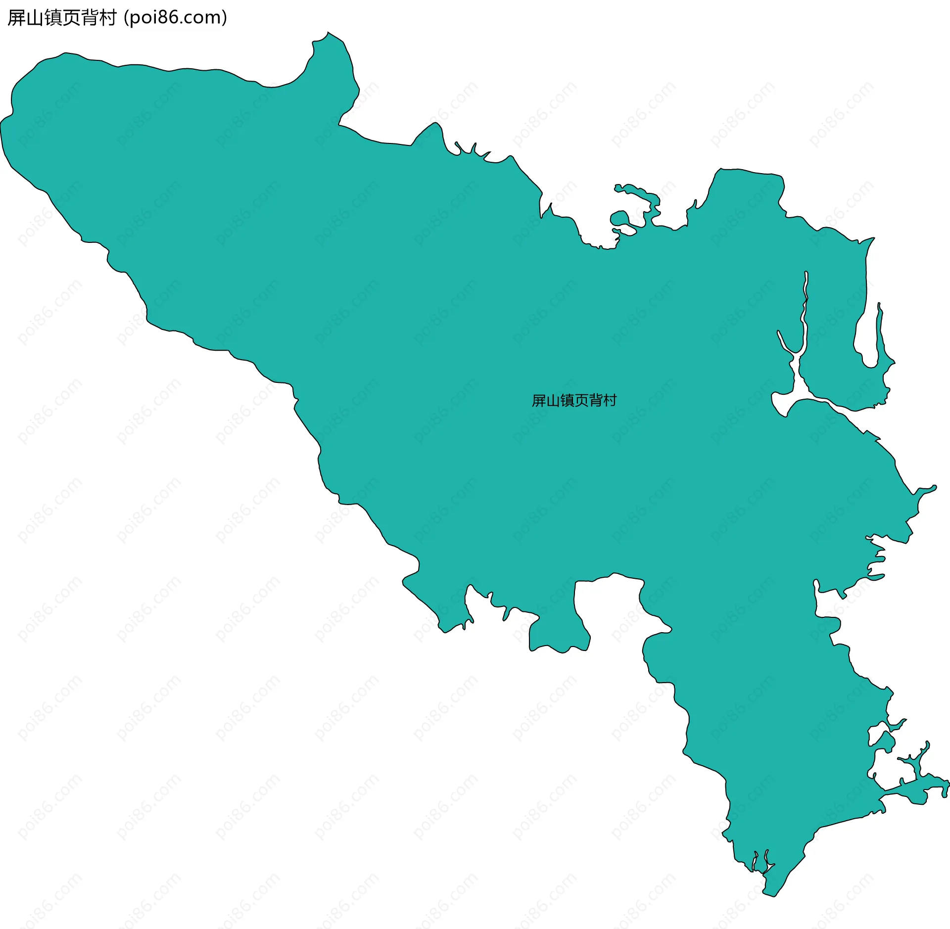 屏山镇页背村边界地图
