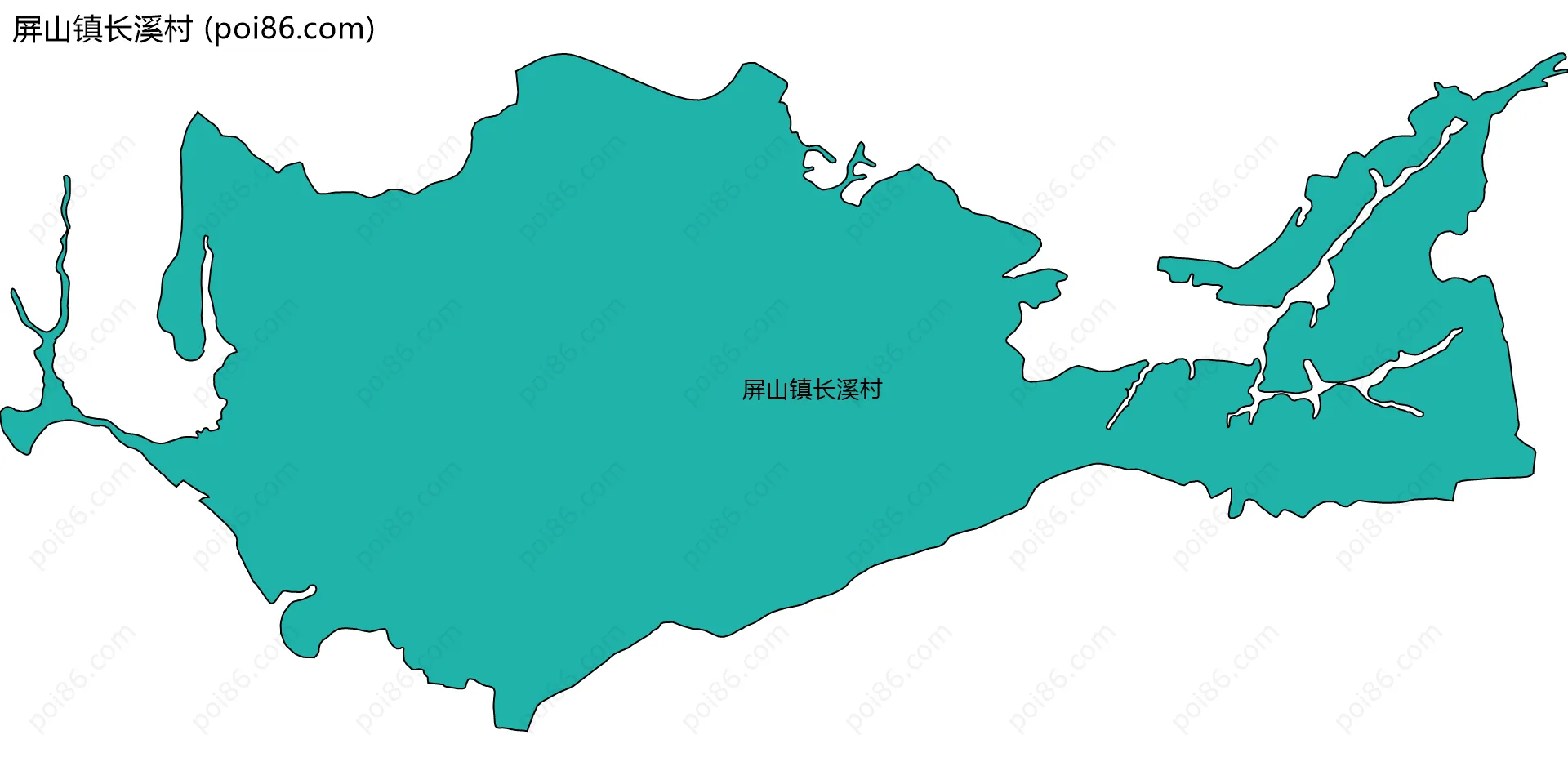 屏山镇长溪村边界地图