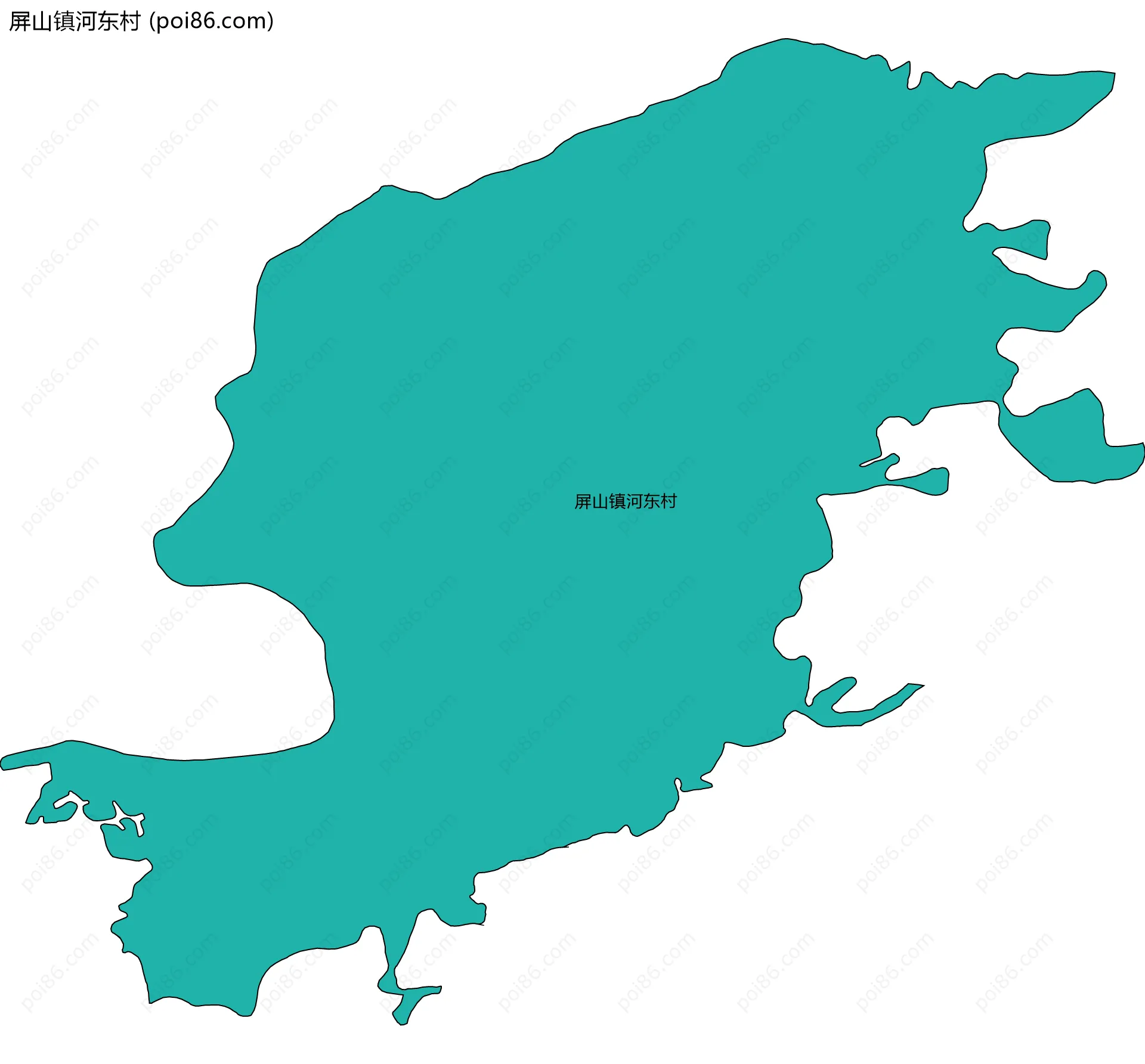 屏山镇河东村边界地图