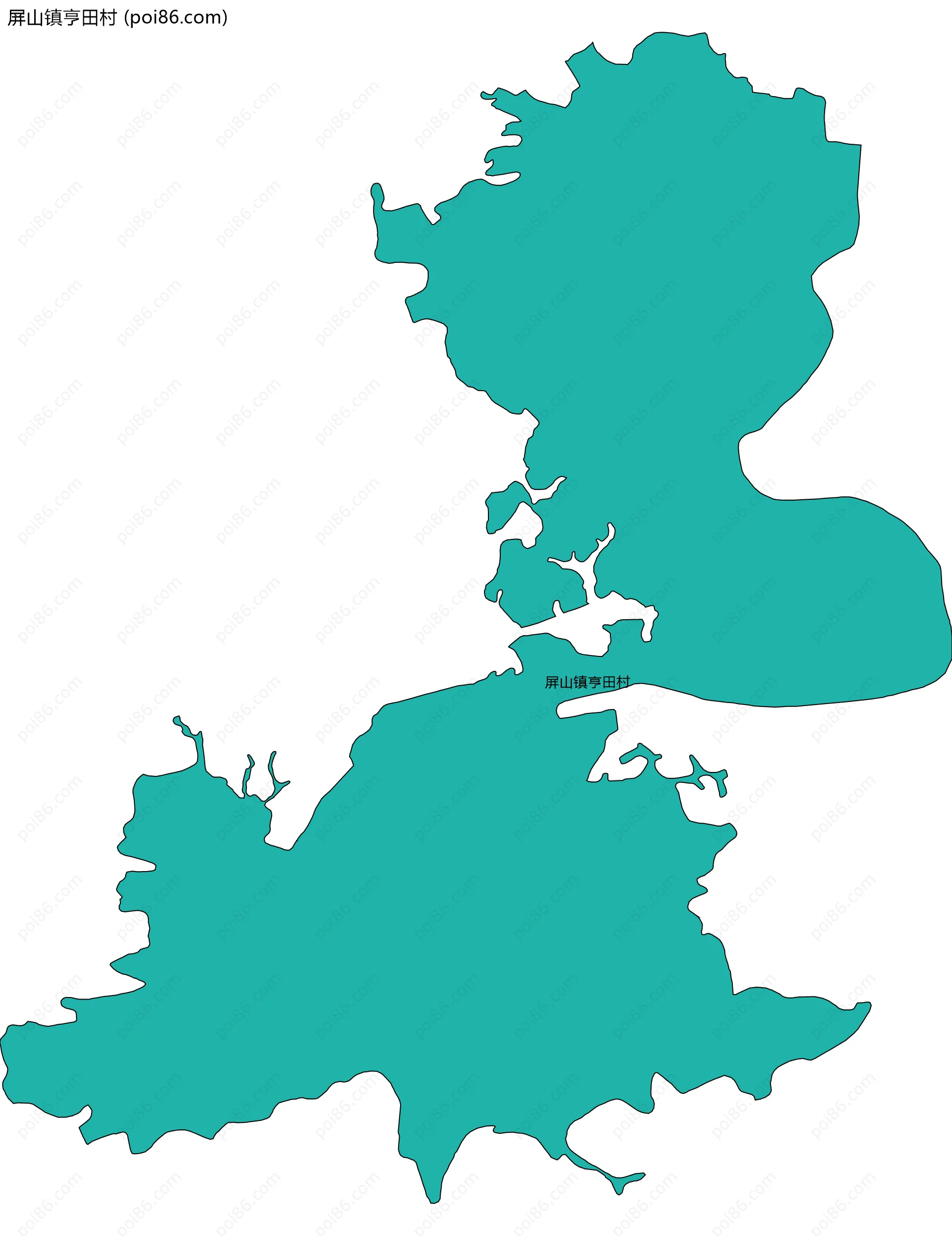 屏山镇亨田村边界地图