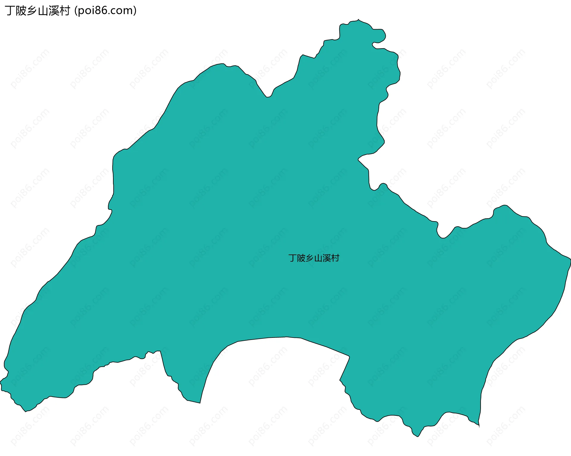 丁陂乡山溪村边界地图