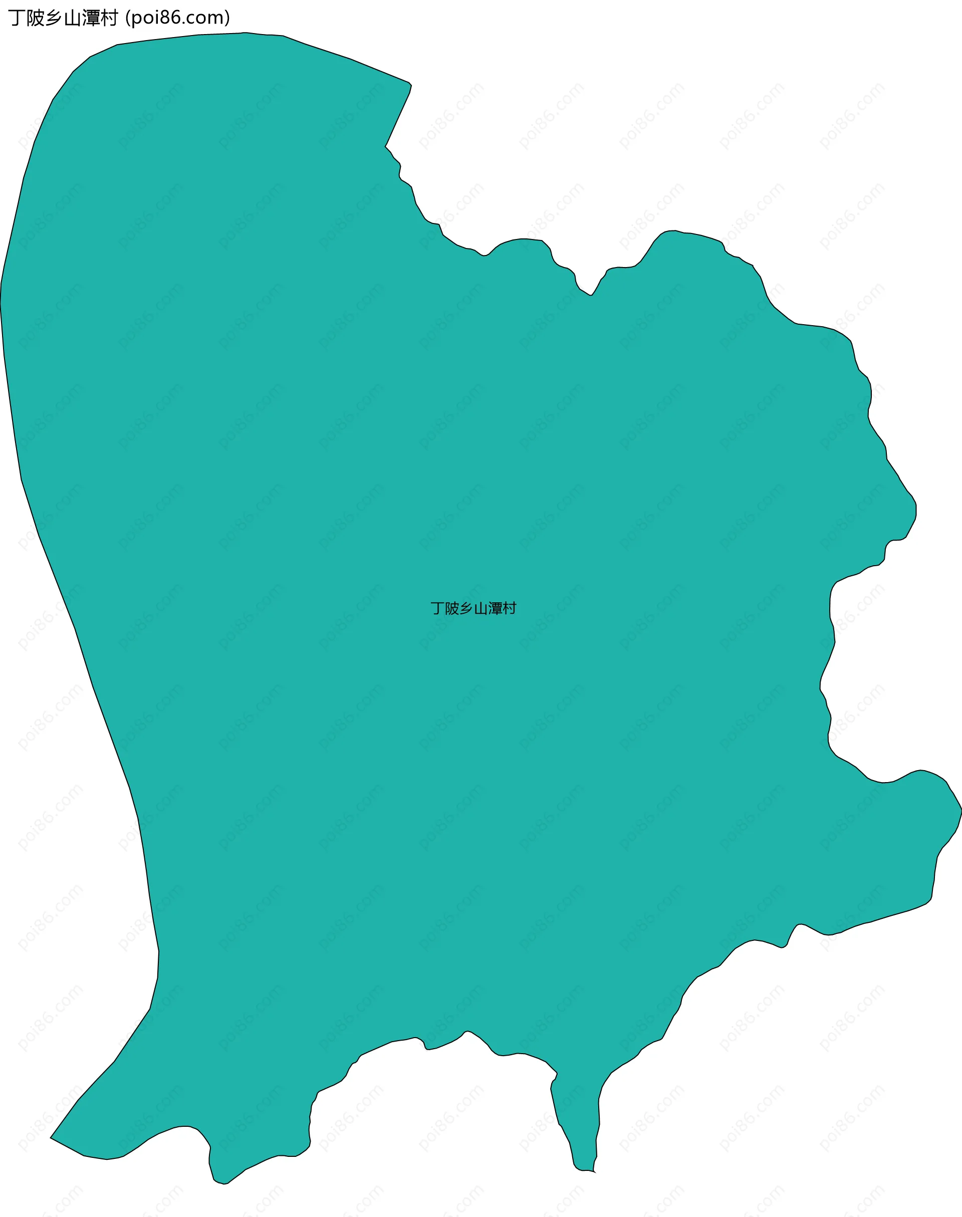 丁陂乡山潭村边界地图