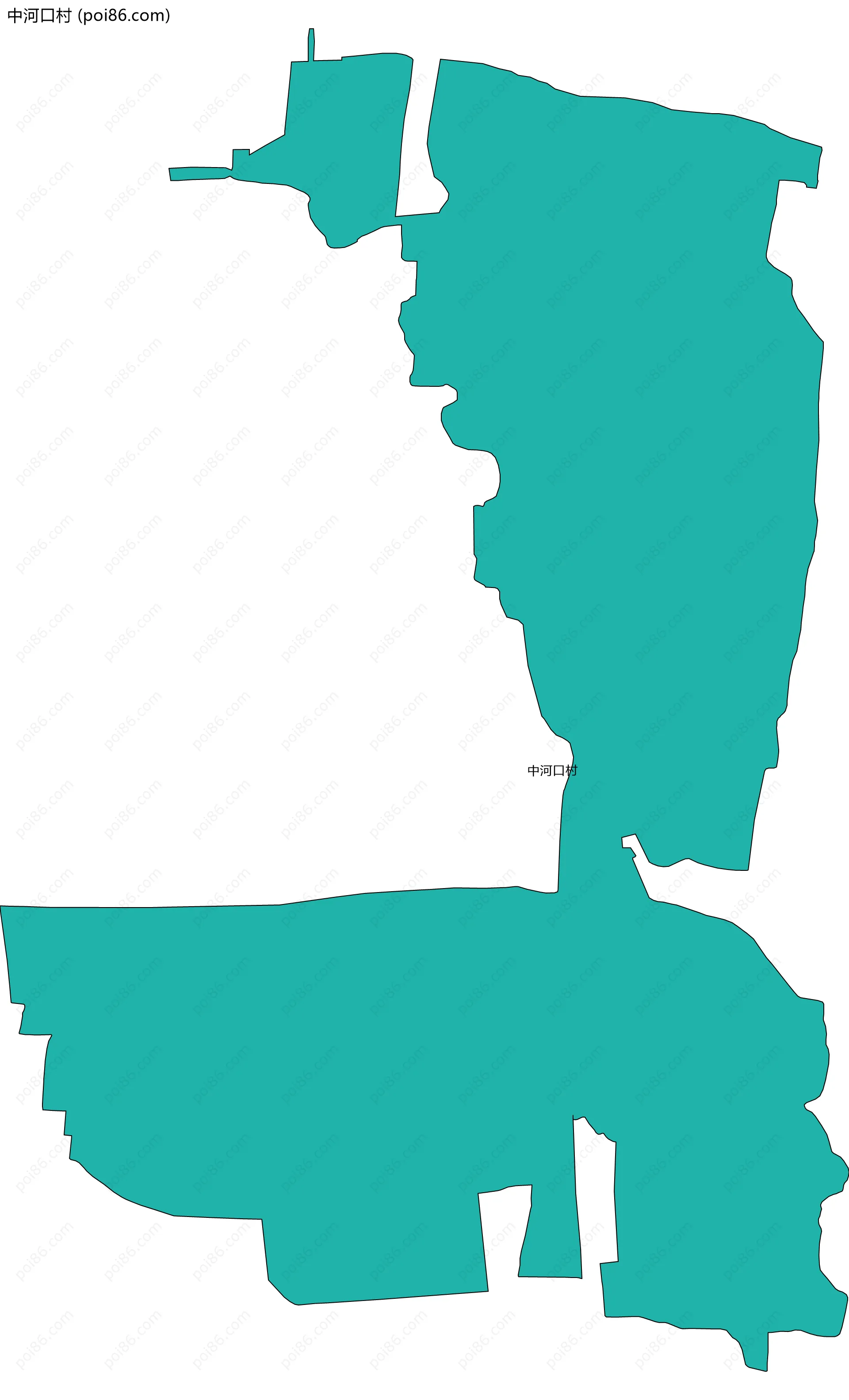 中河口村边界地图