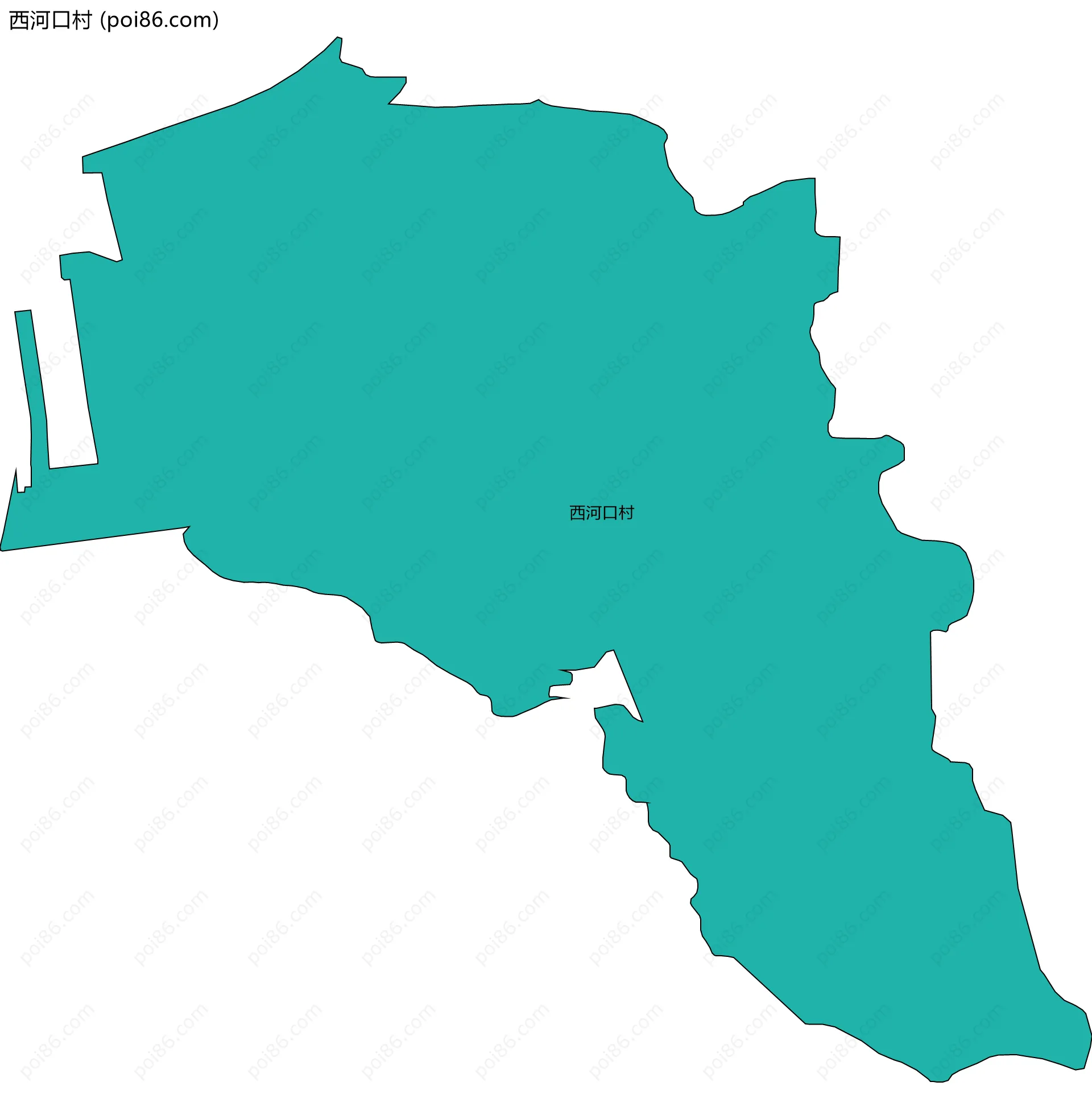 西河口村边界地图