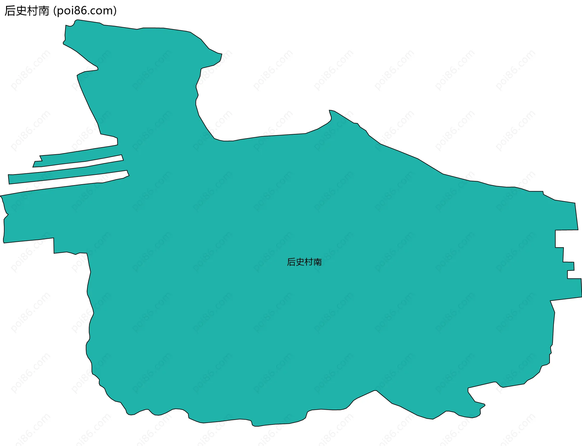 后史村南边界地图