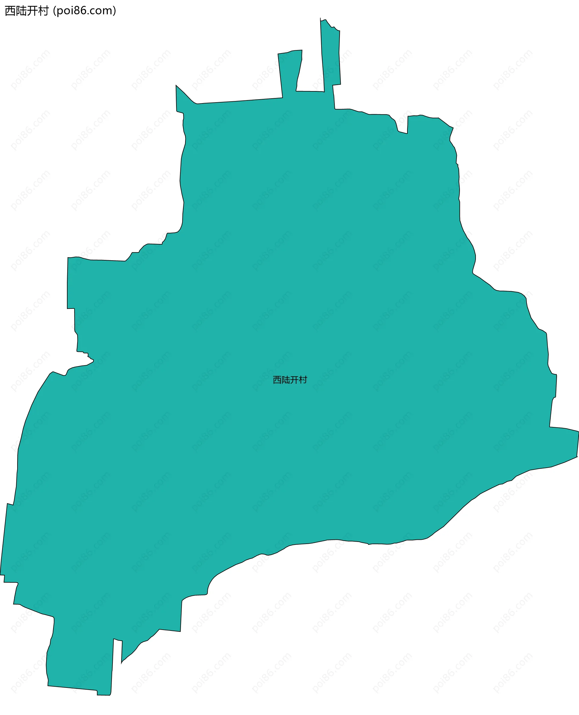 西陆开村边界地图