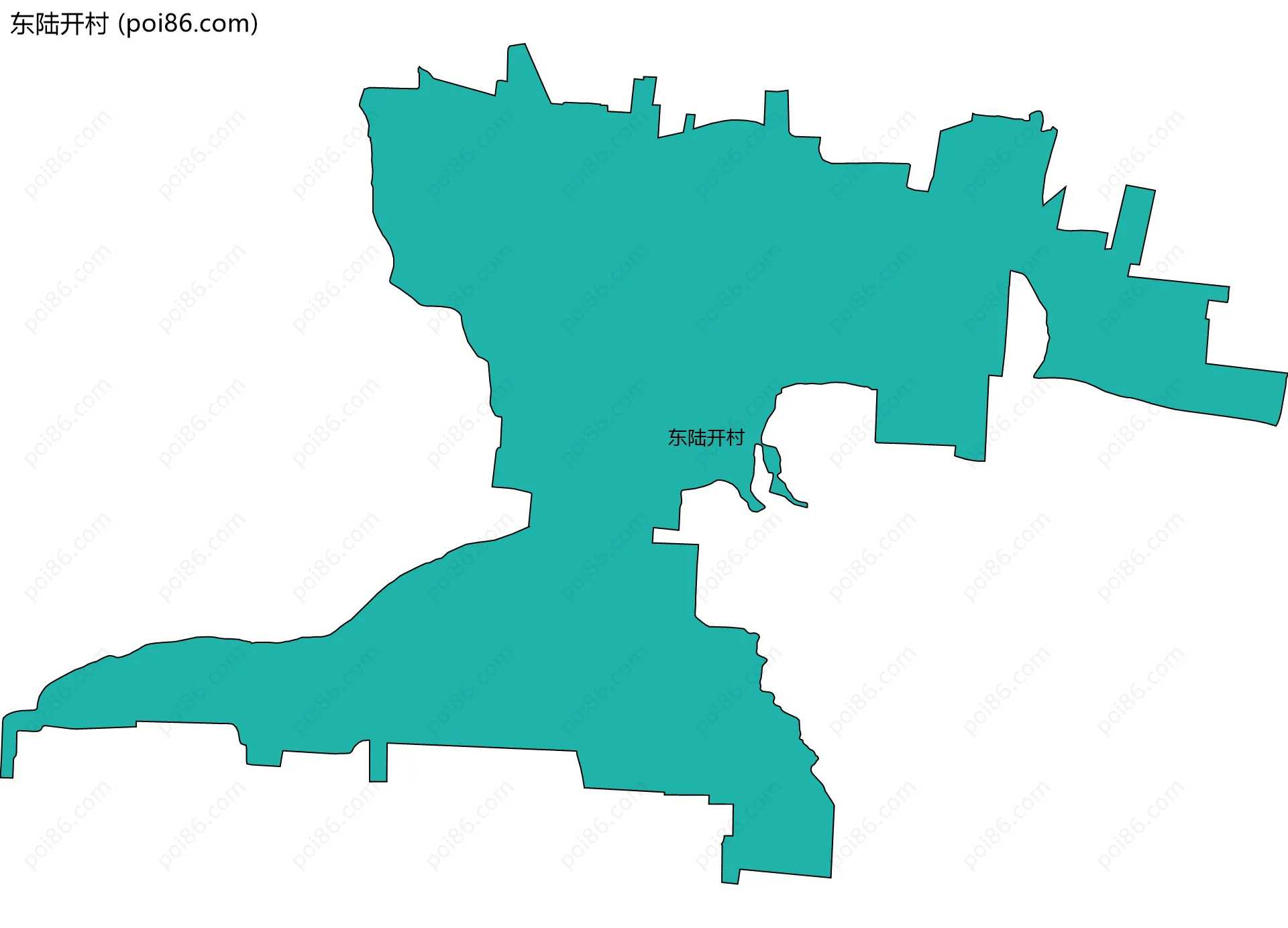 东陆开村边界地图