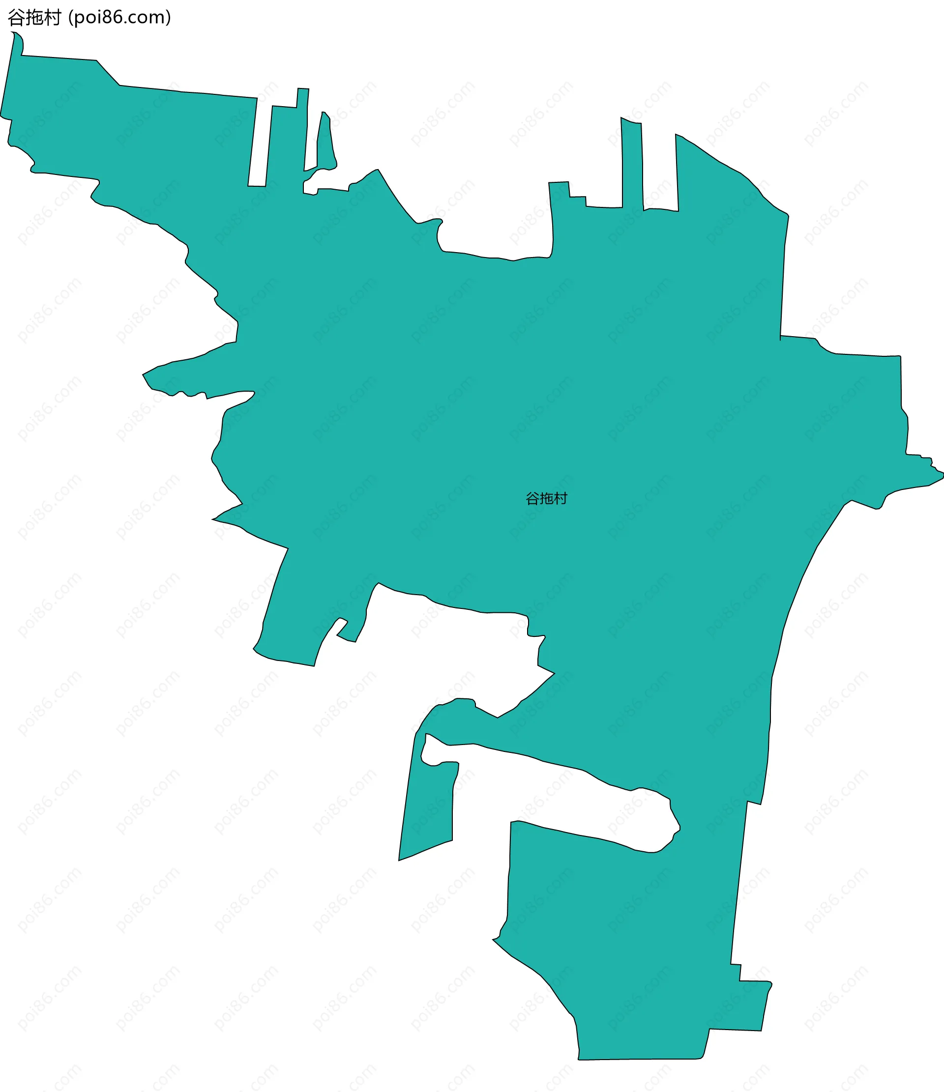 谷拖村边界地图