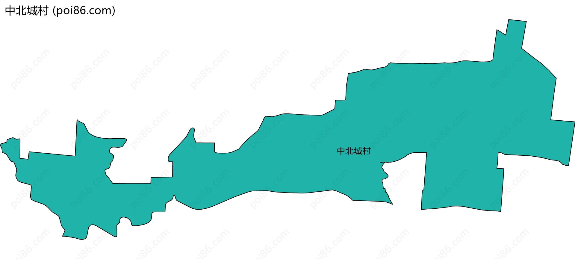 中北城村边界地图