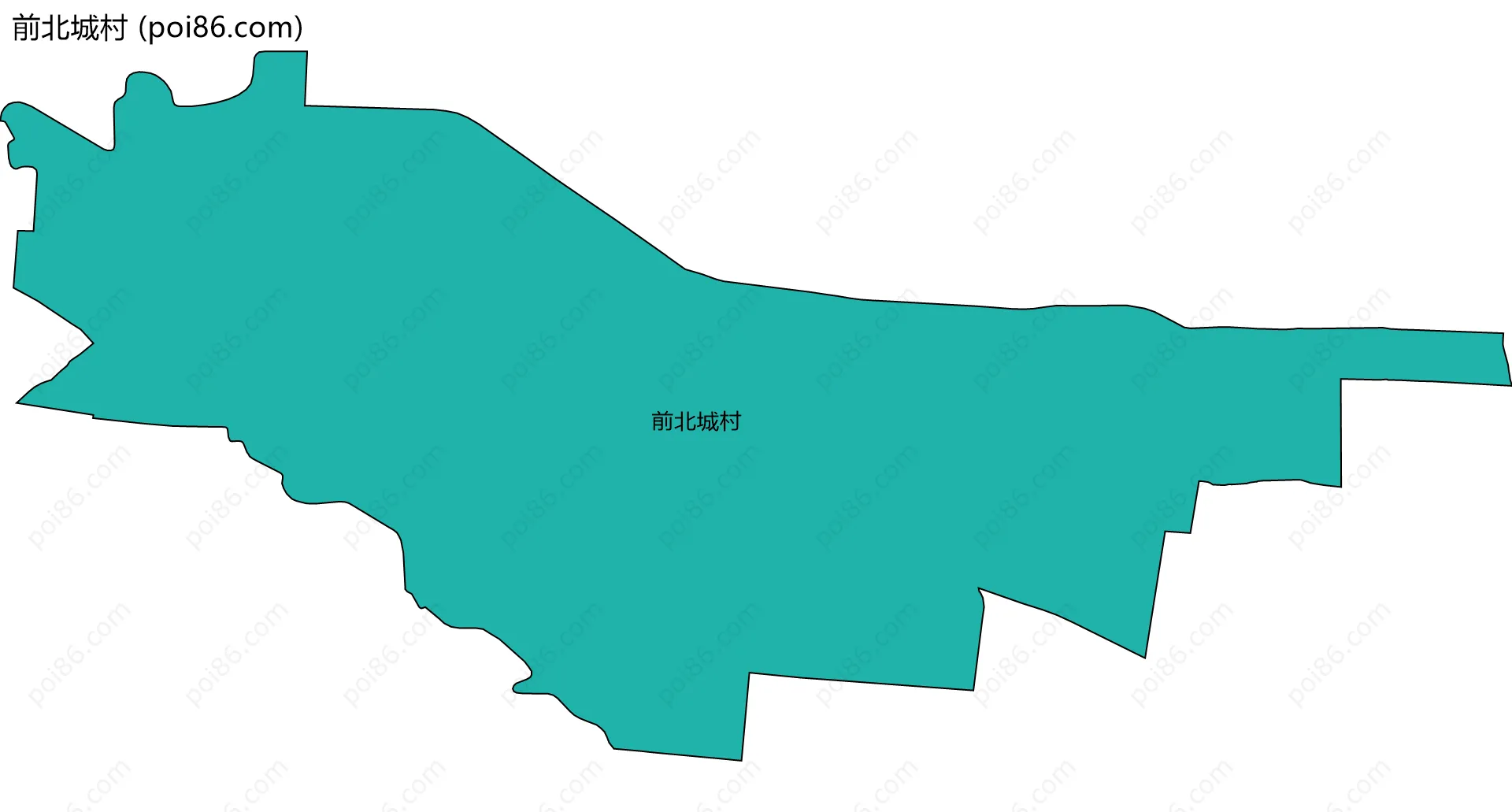 前北城村边界地图