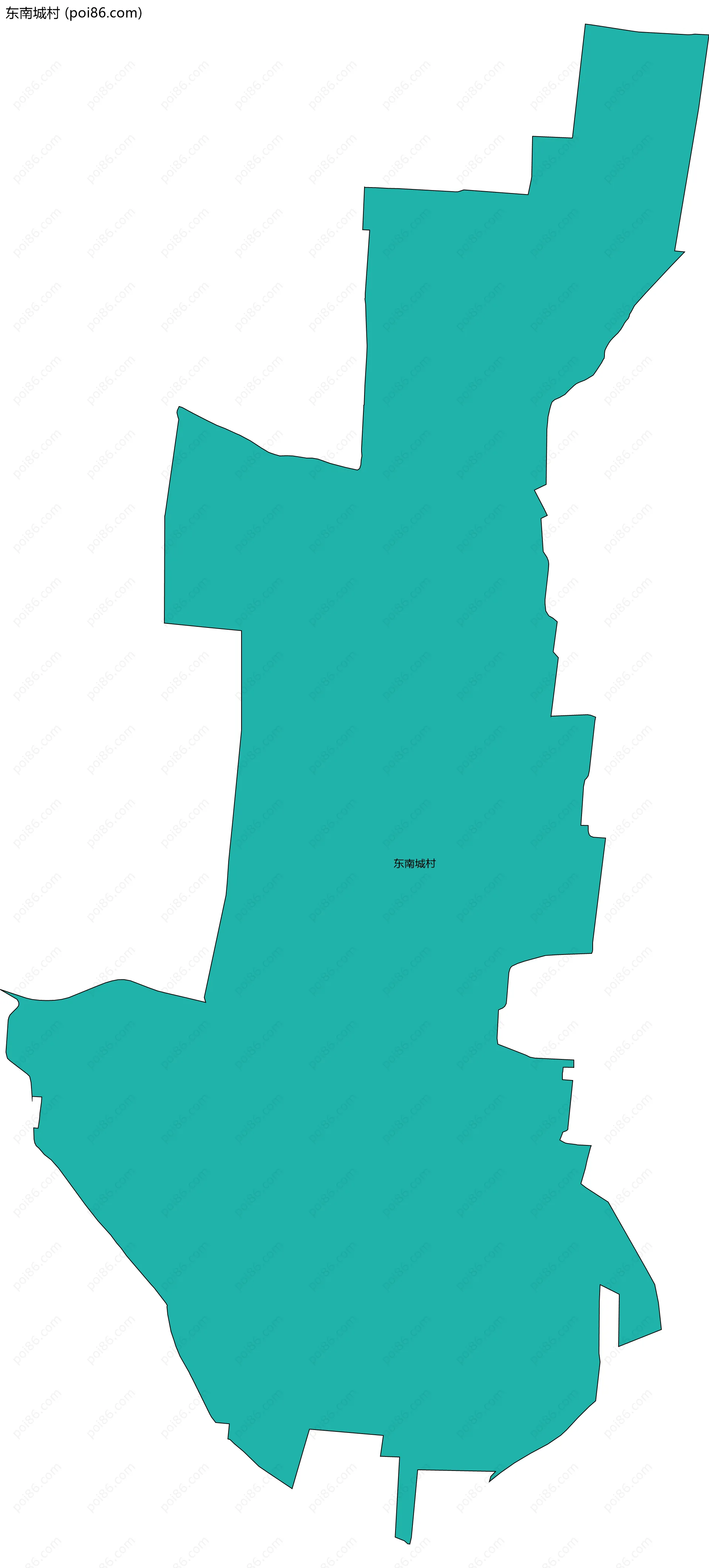 东南城村边界地图