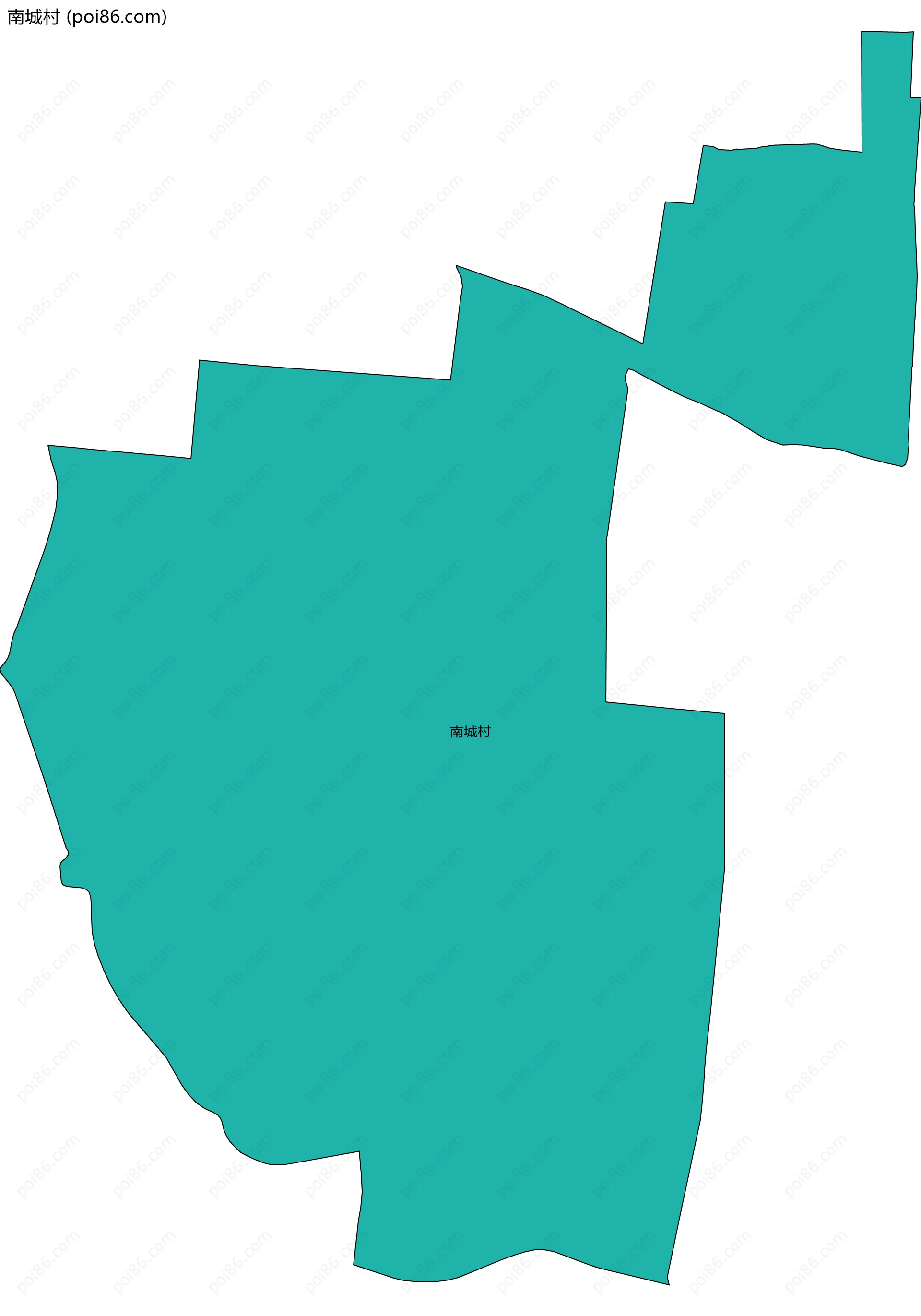 南城村边界地图