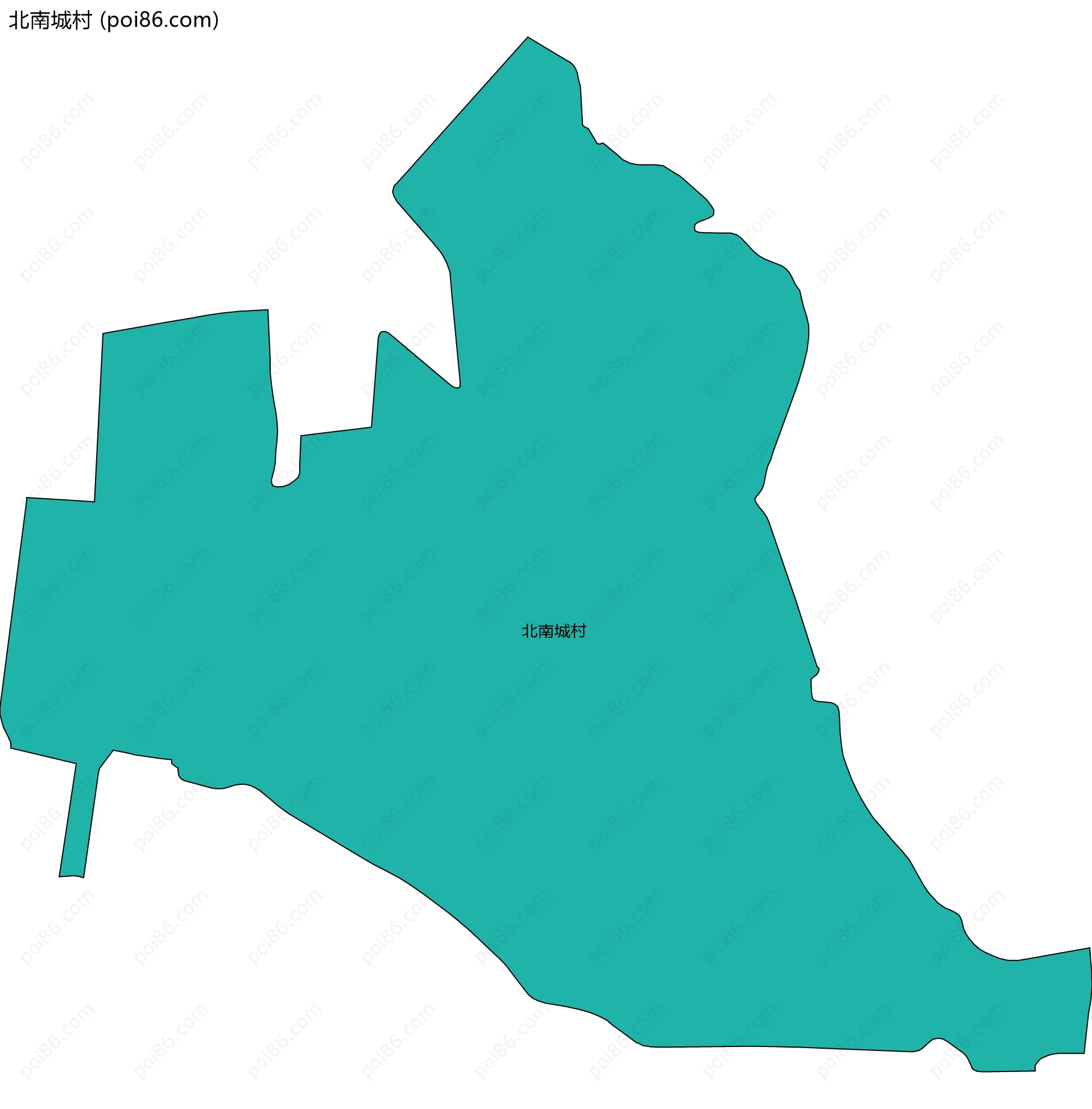 北南城村边界地图