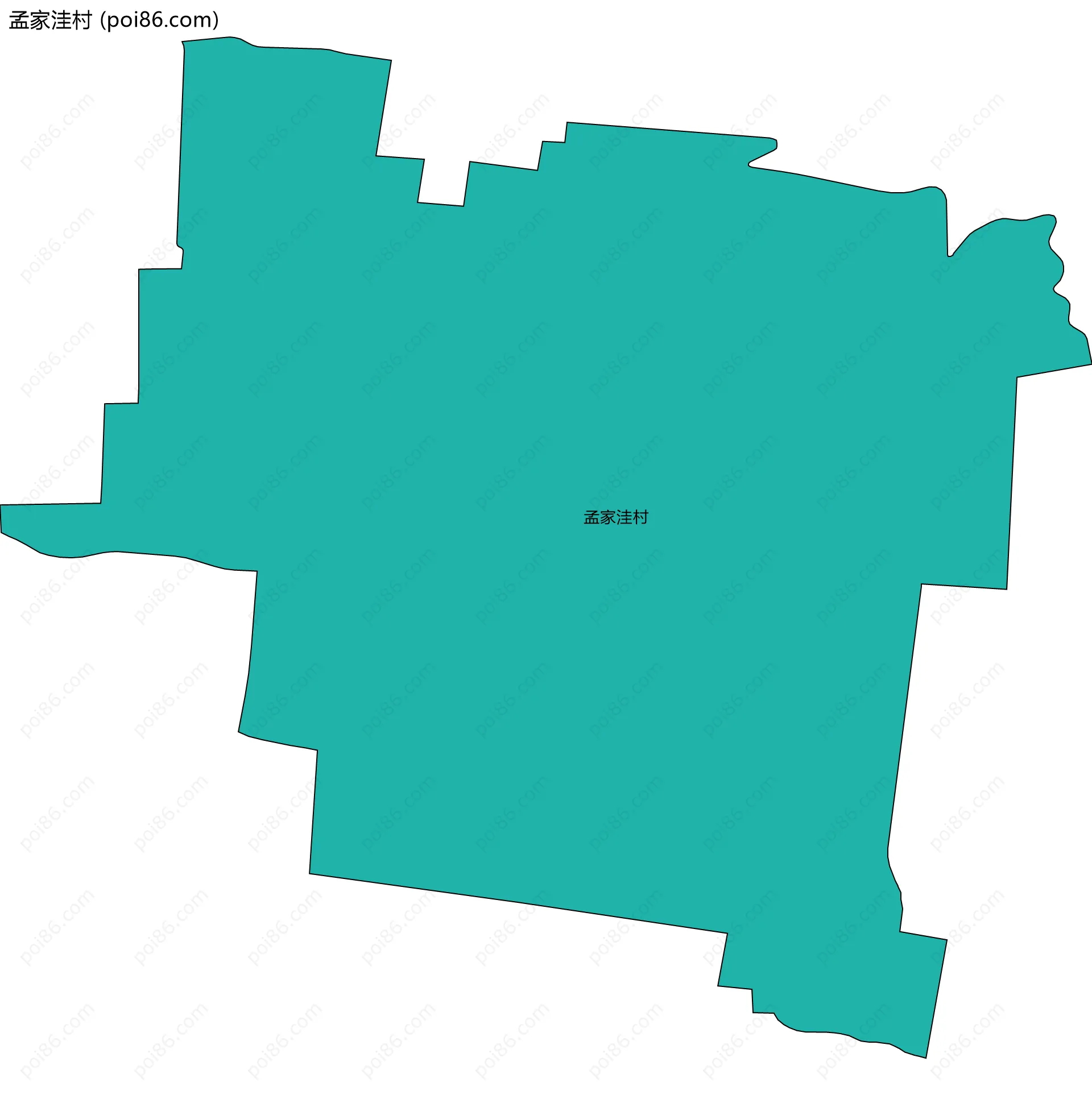 孟家洼村边界地图