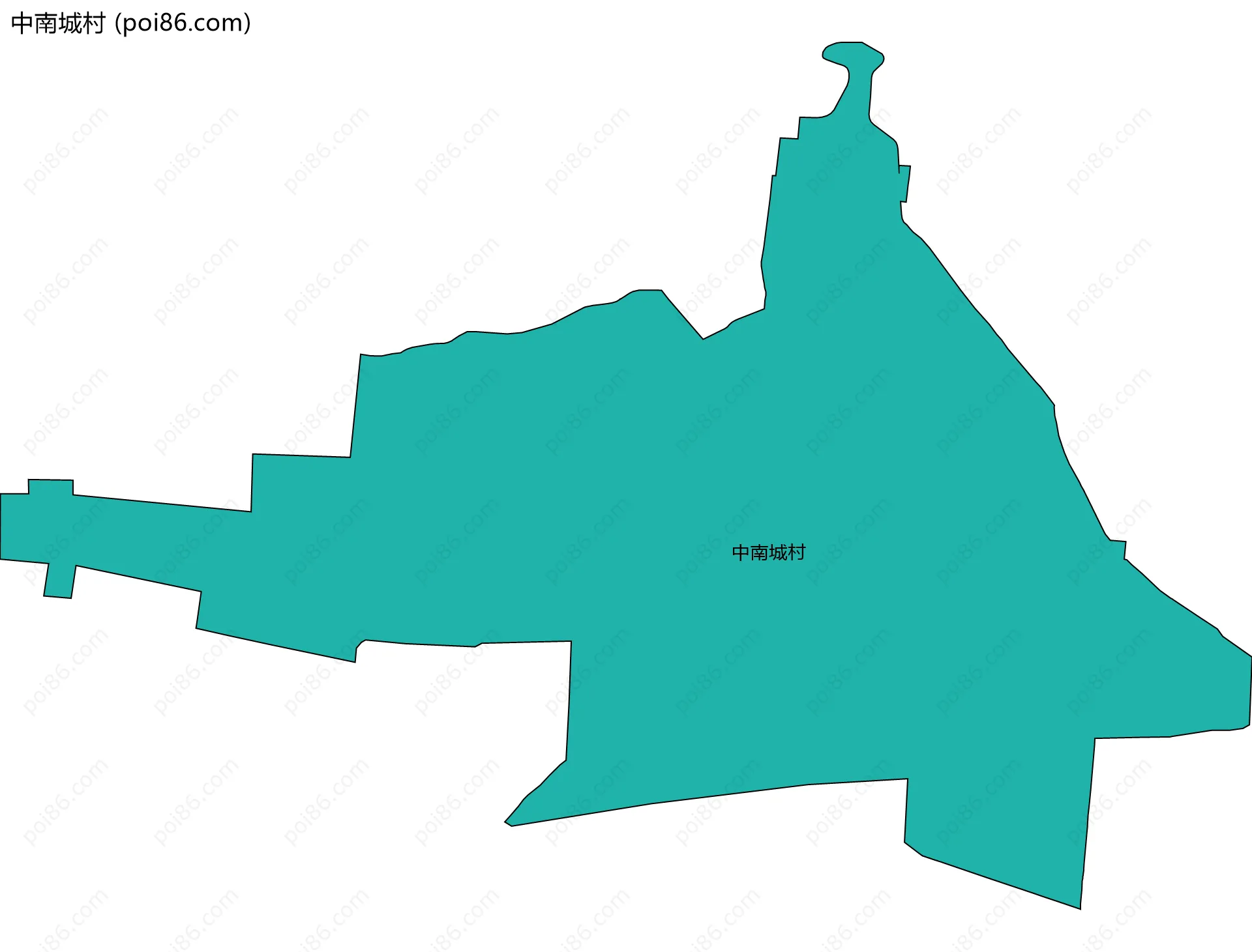 中南城村边界地图