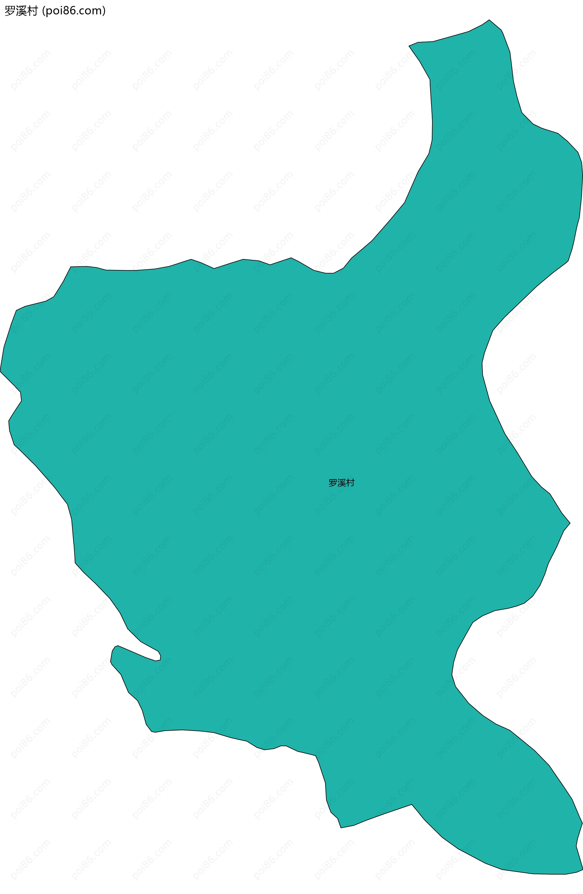 罗溪村边界地图