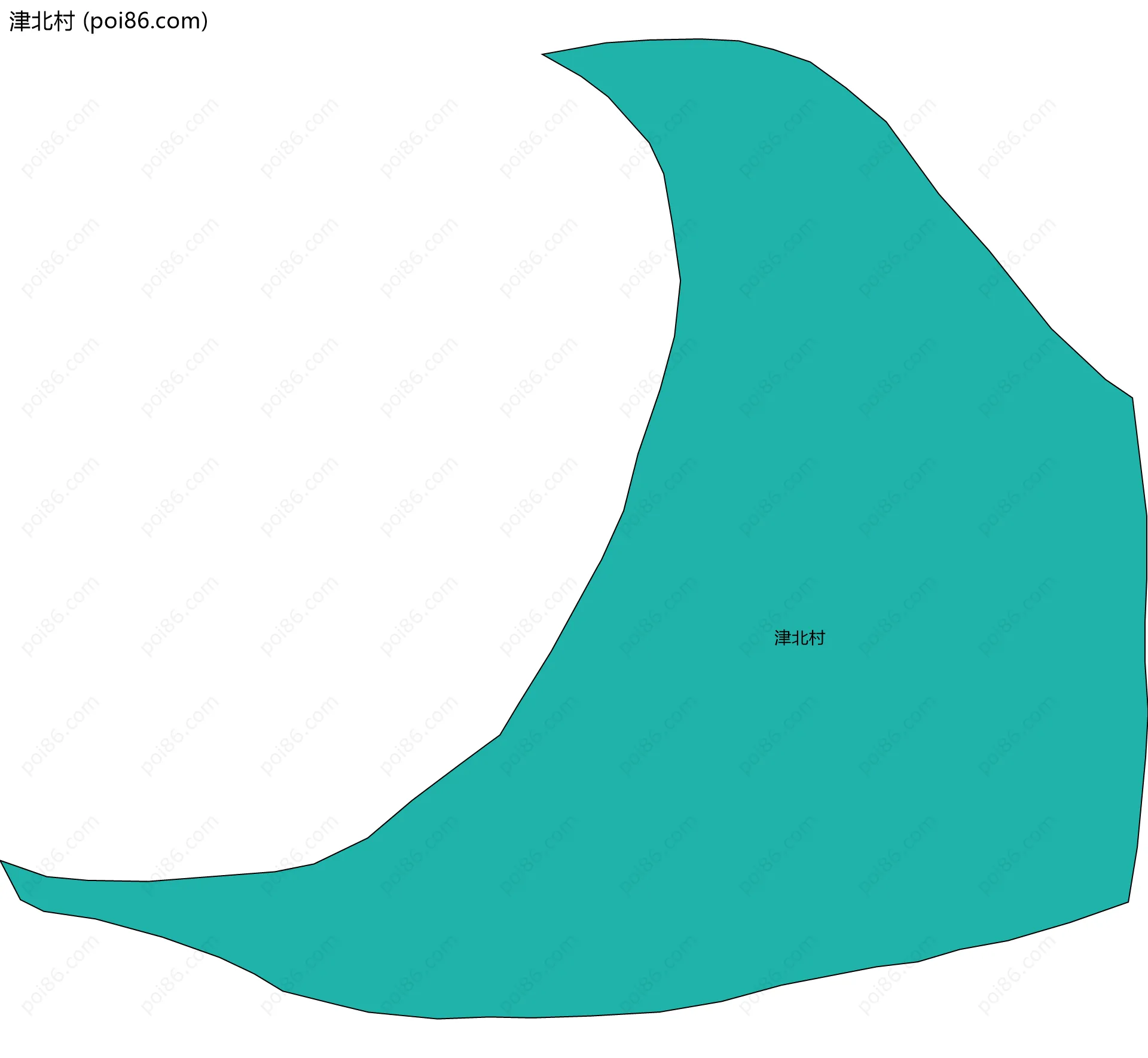 津北村边界地图
