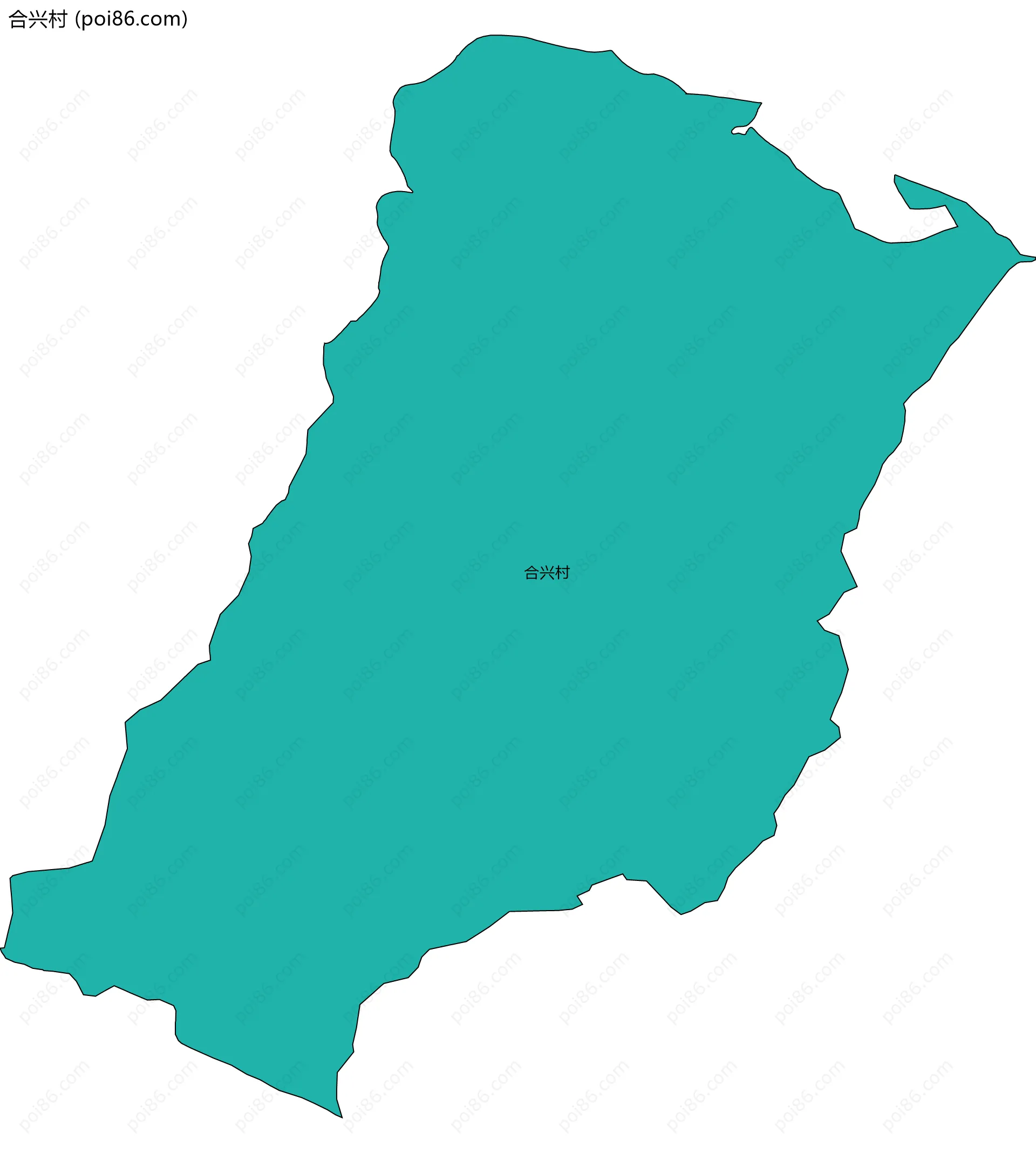 合兴村边界地图