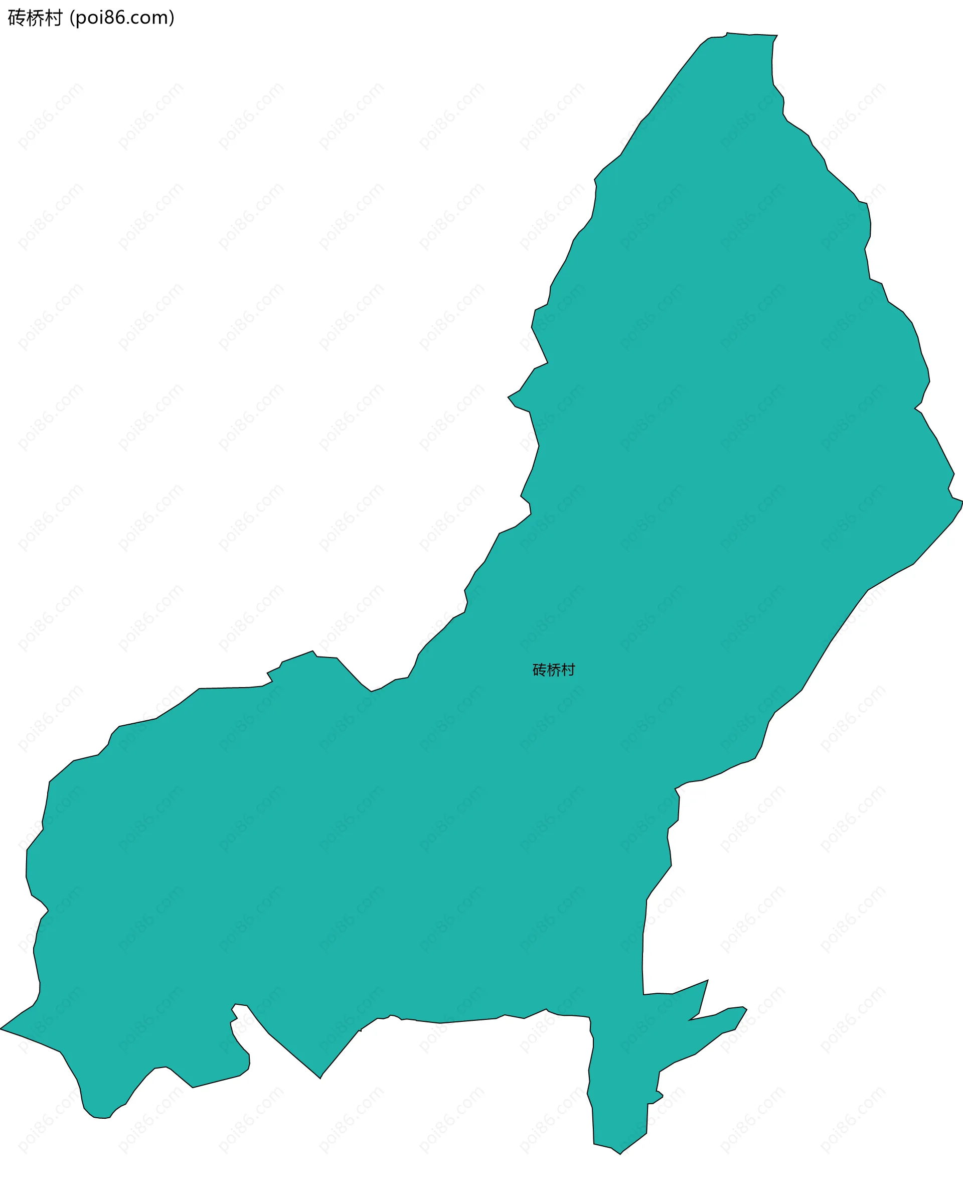 砖桥村边界地图