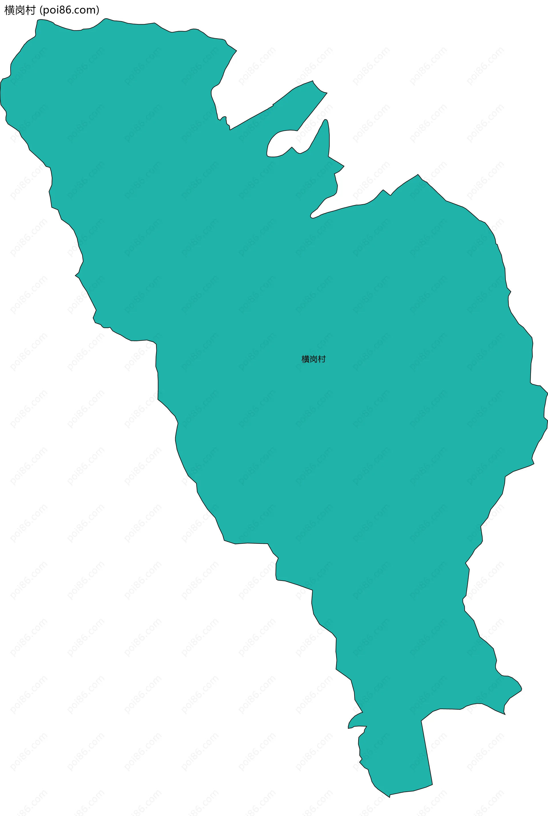 横岗村边界地图