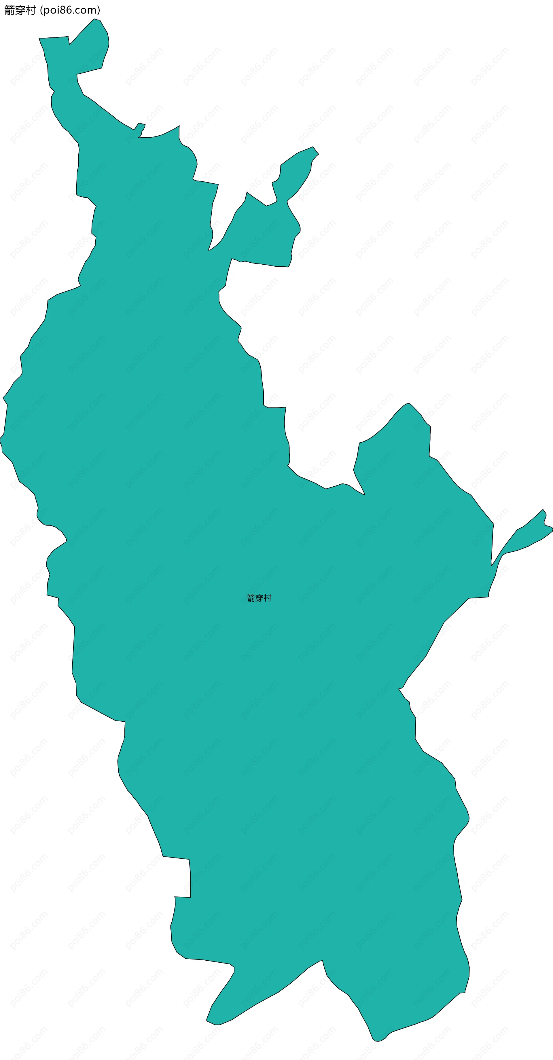 箭穿村边界地图