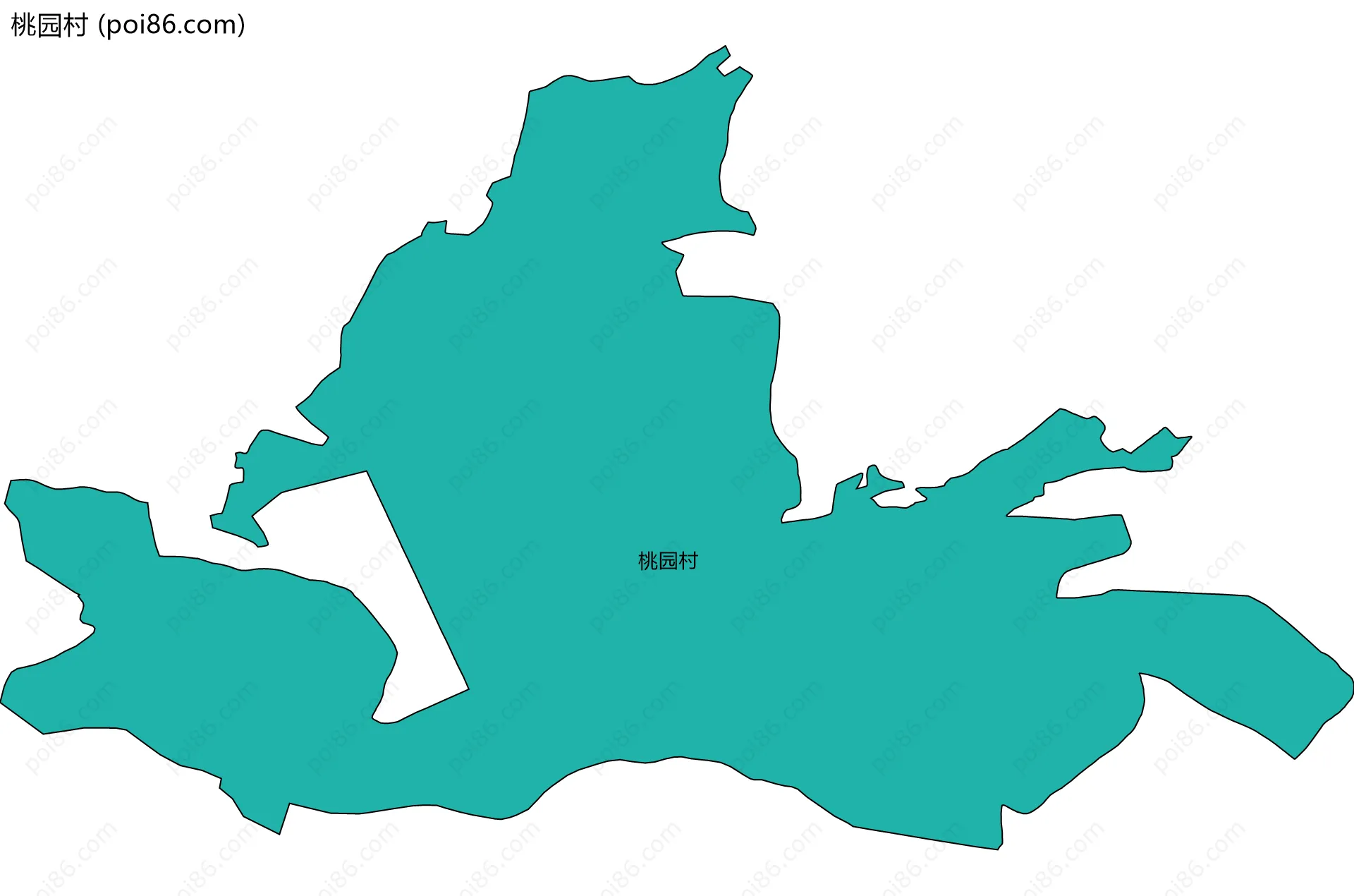 桃园村边界地图