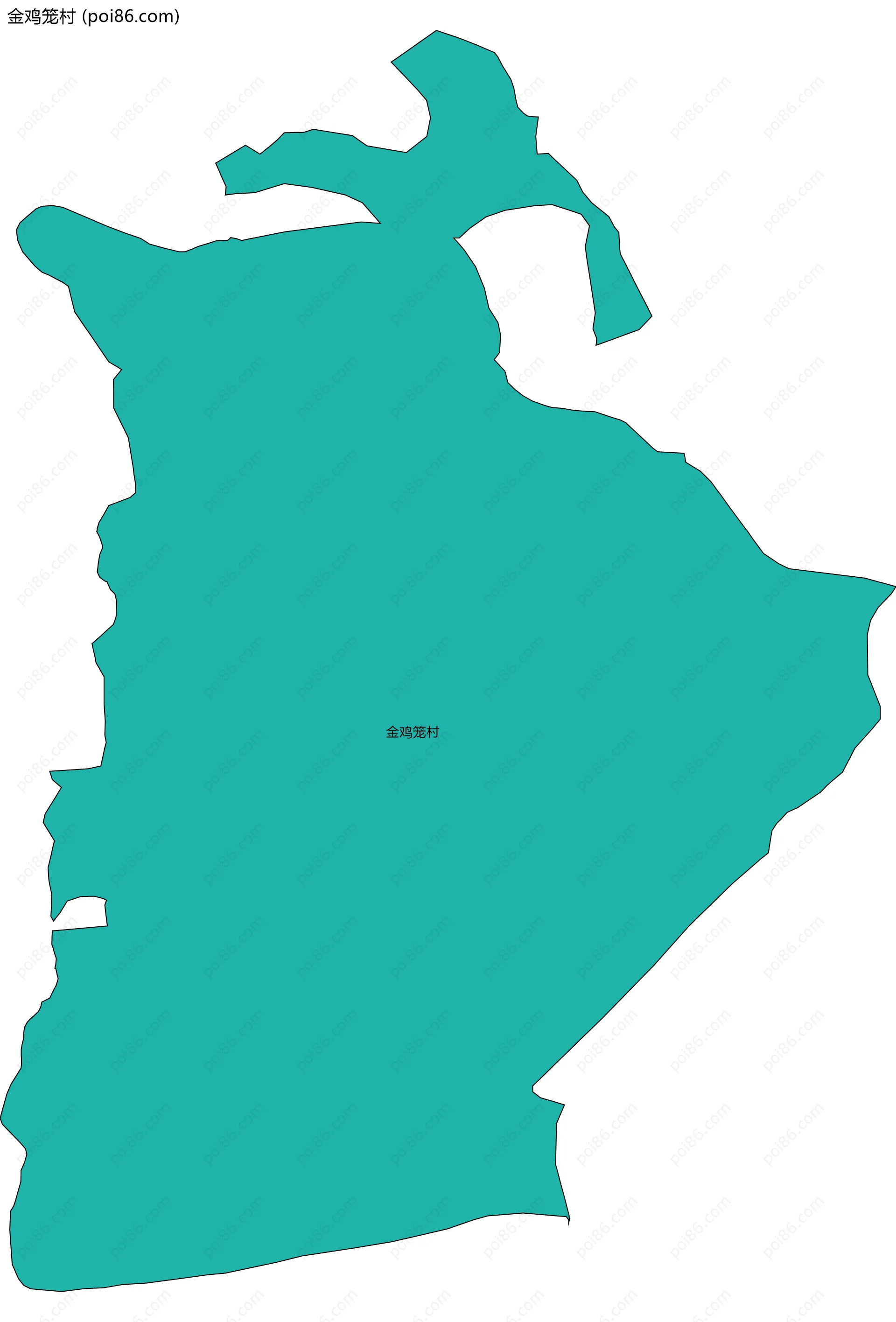 金鸡笼村边界地图