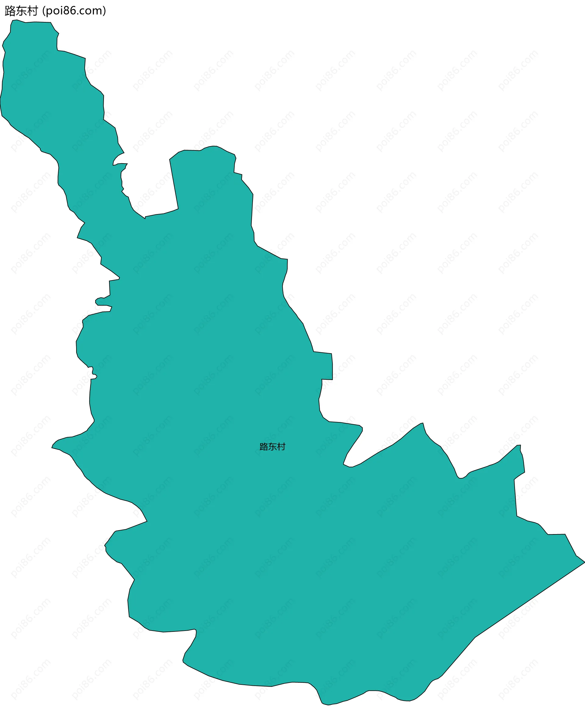 路东村边界地图