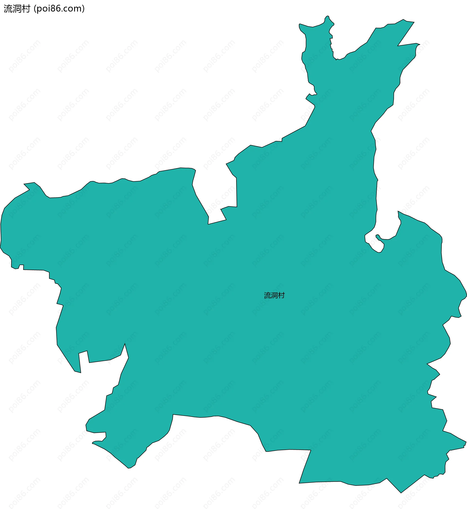流洞村边界地图