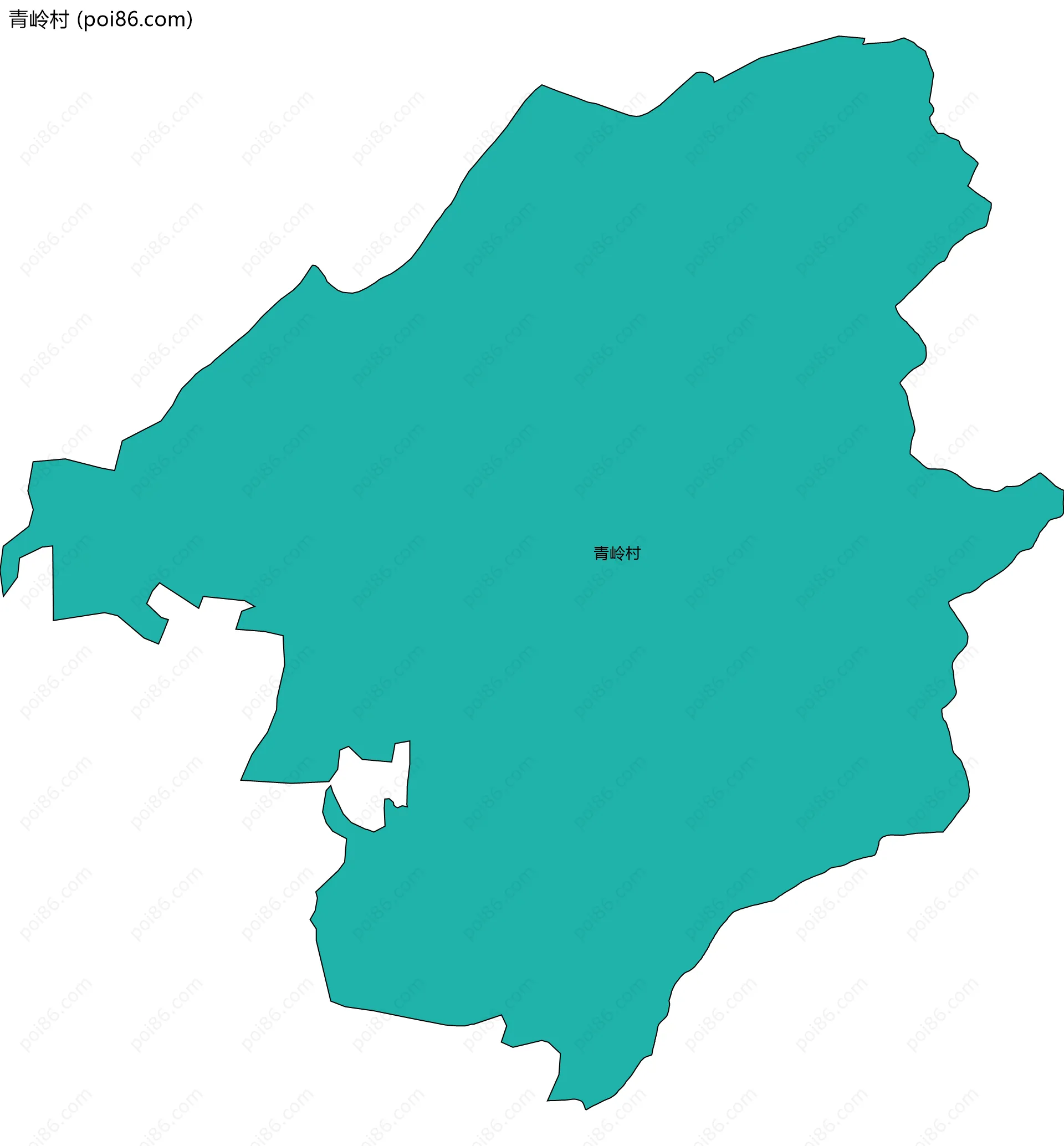 青岭村边界地图