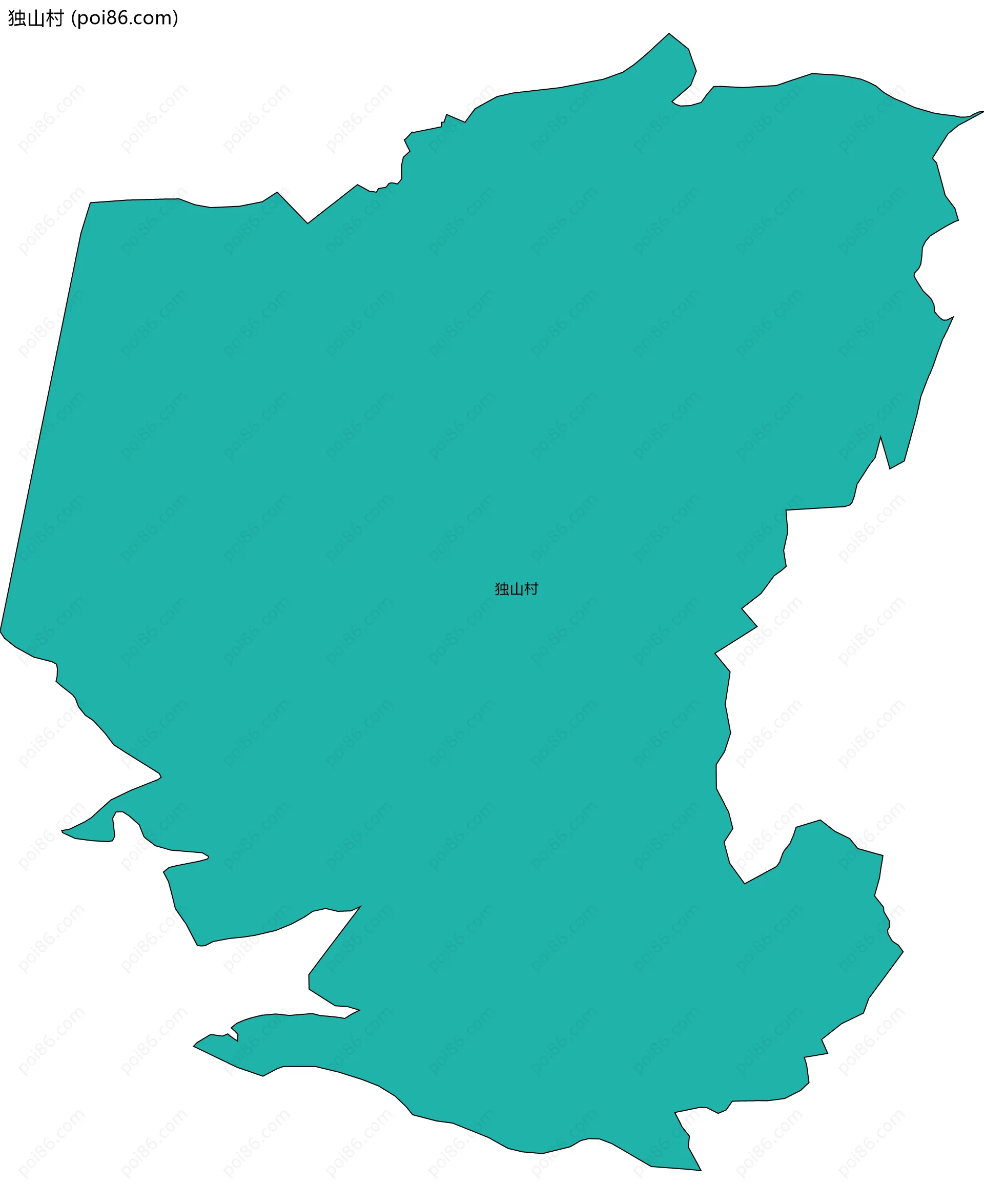 独山村边界地图