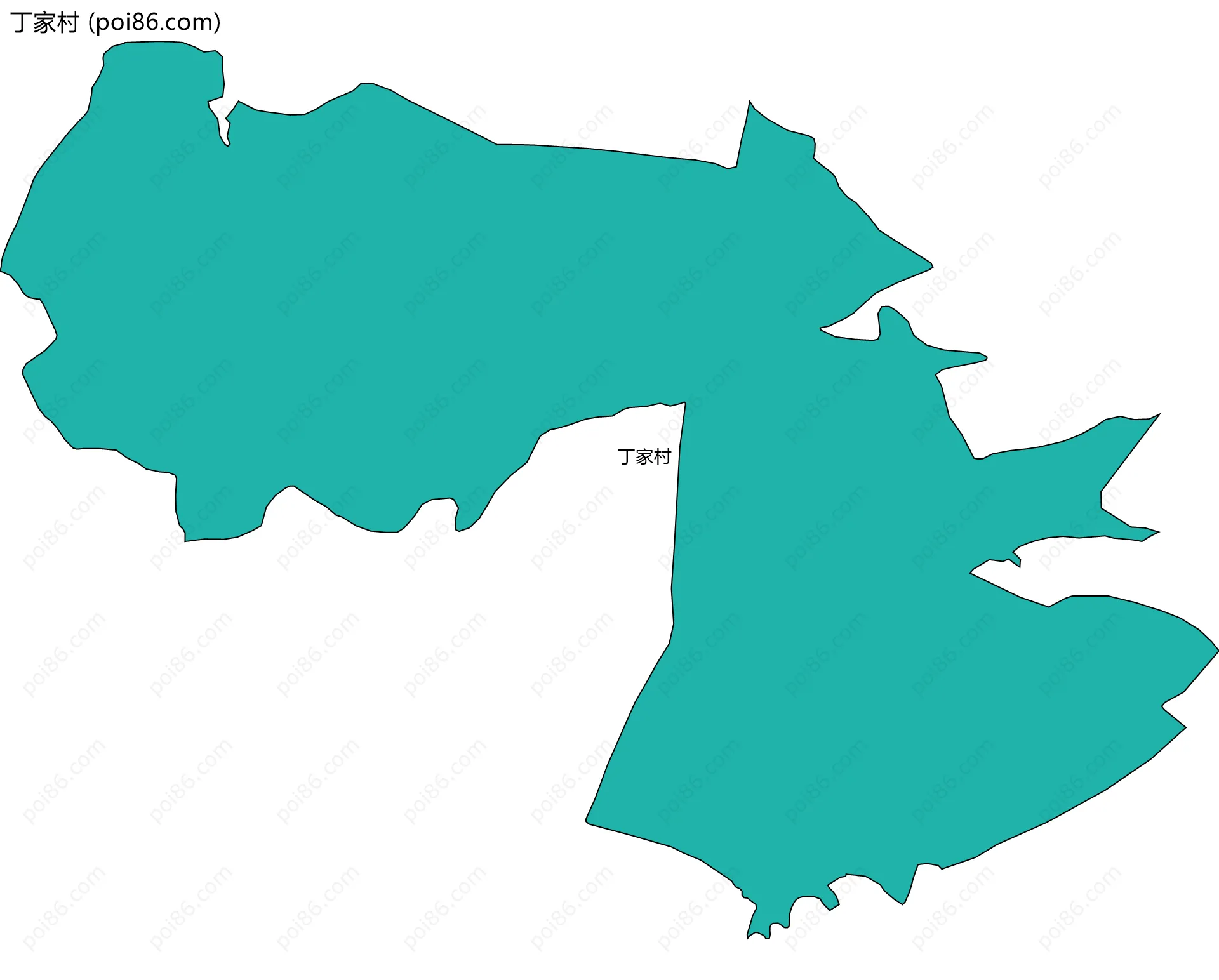 丁家村边界地图